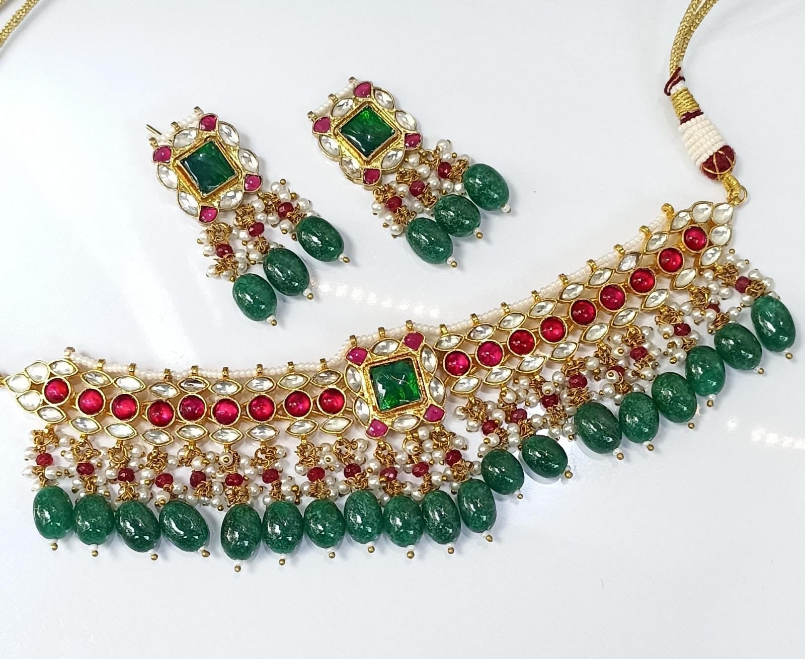 Lumbika Pachi Kundan Set