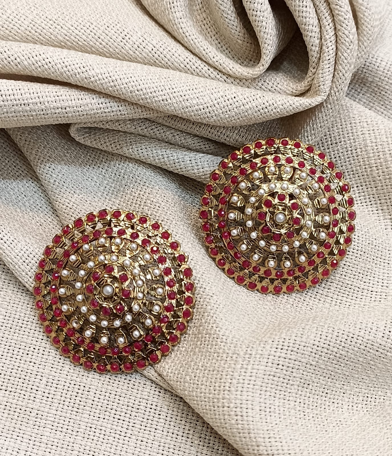 Sheebani Jadau Studs Earrings