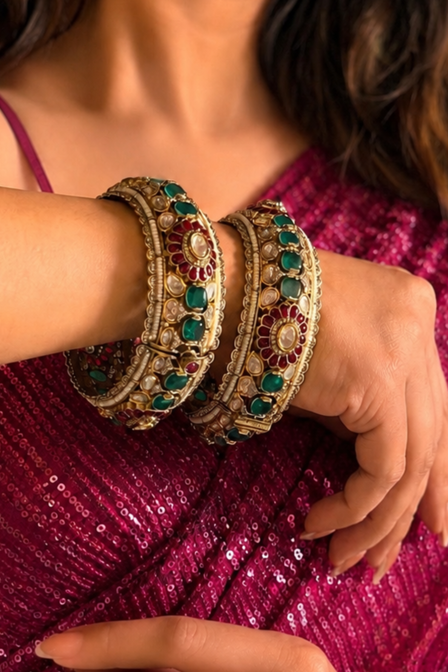 Polki Kundan Bangles