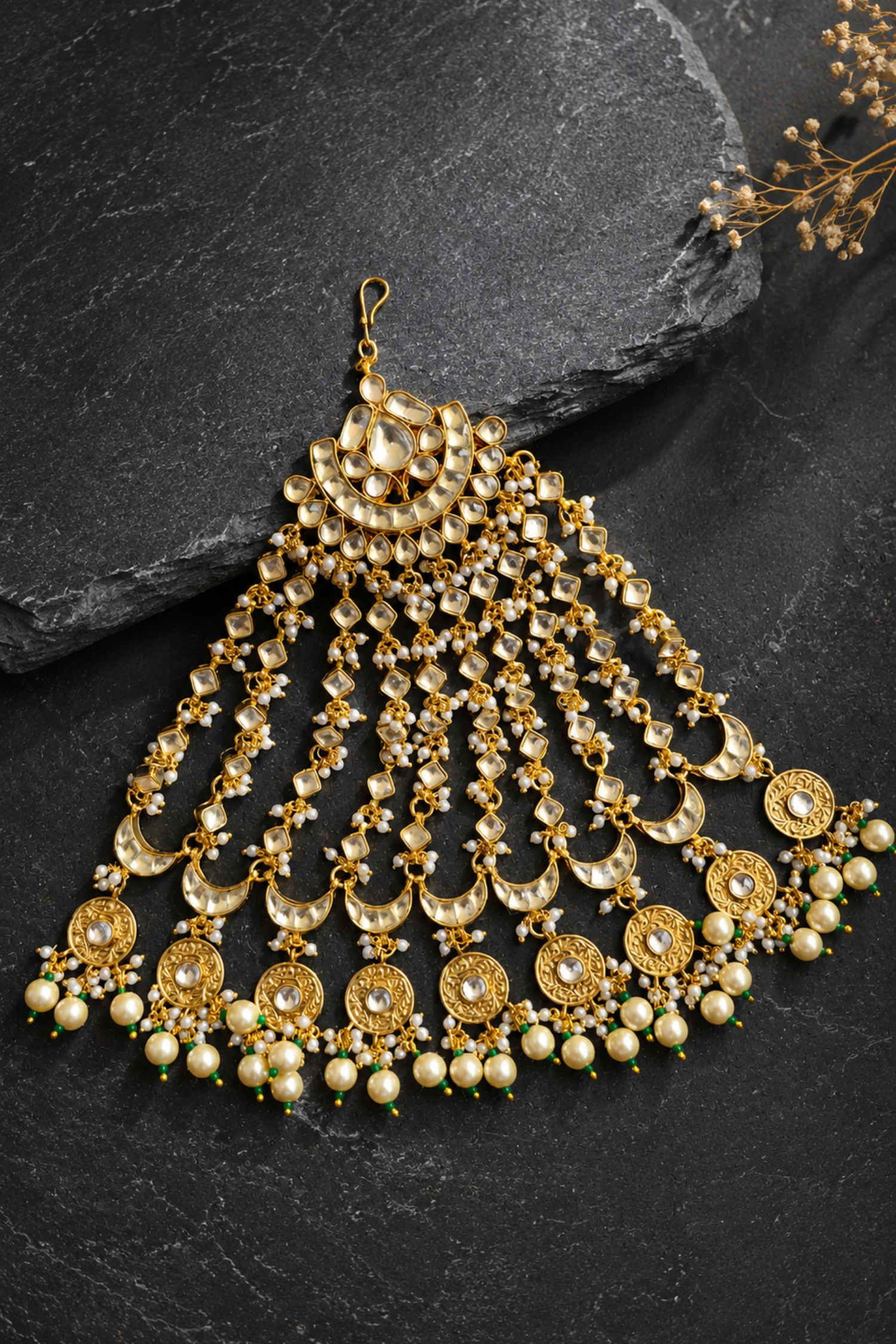 Pachi Kundan Gold Plated Passa