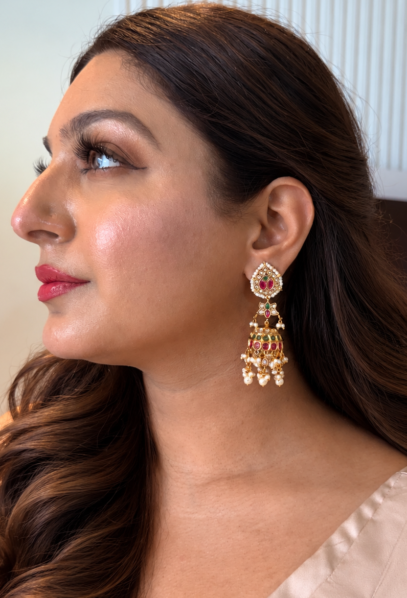Zariya Polki Kundan Jhumki