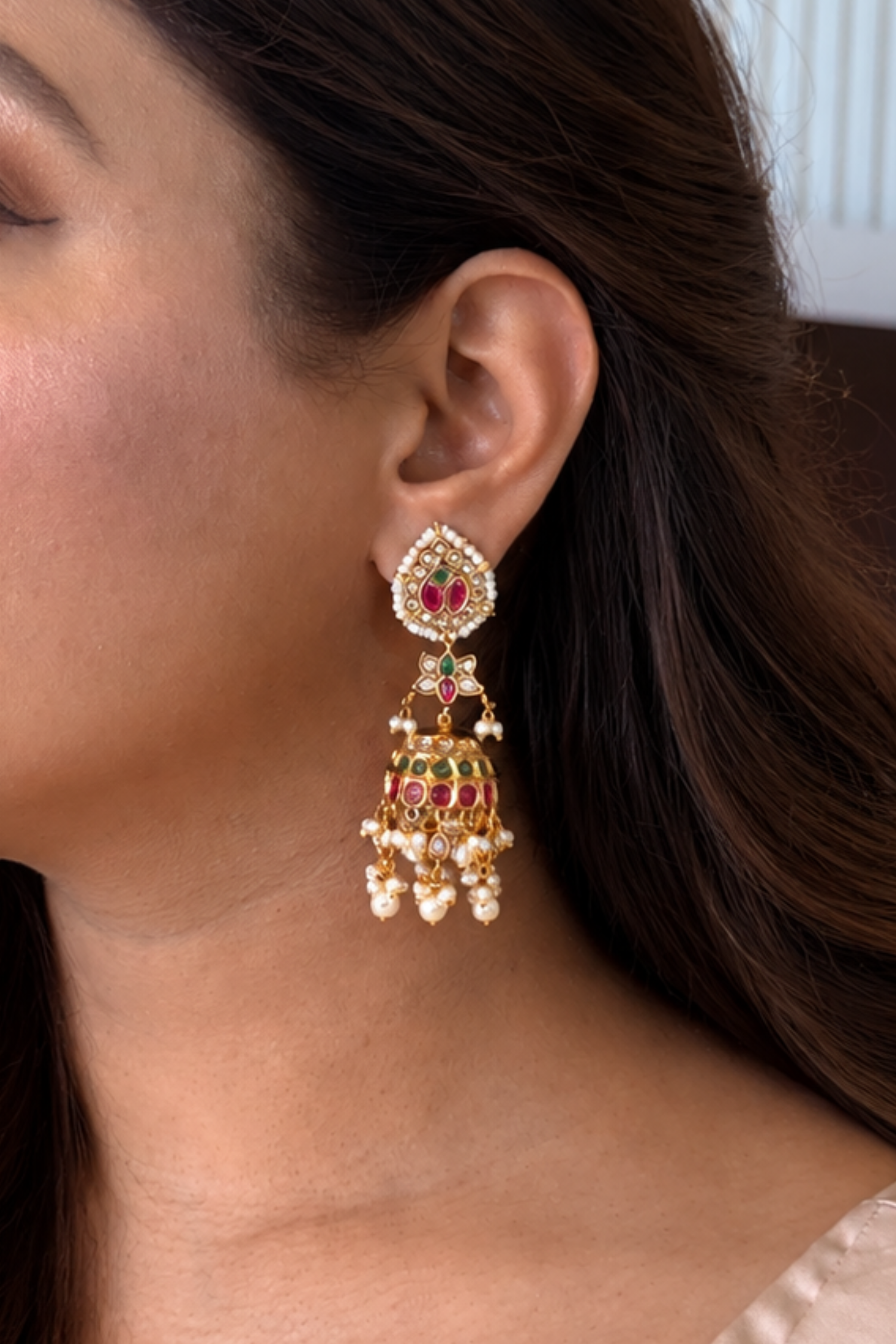 Zariya Polki Kundan Jhumki