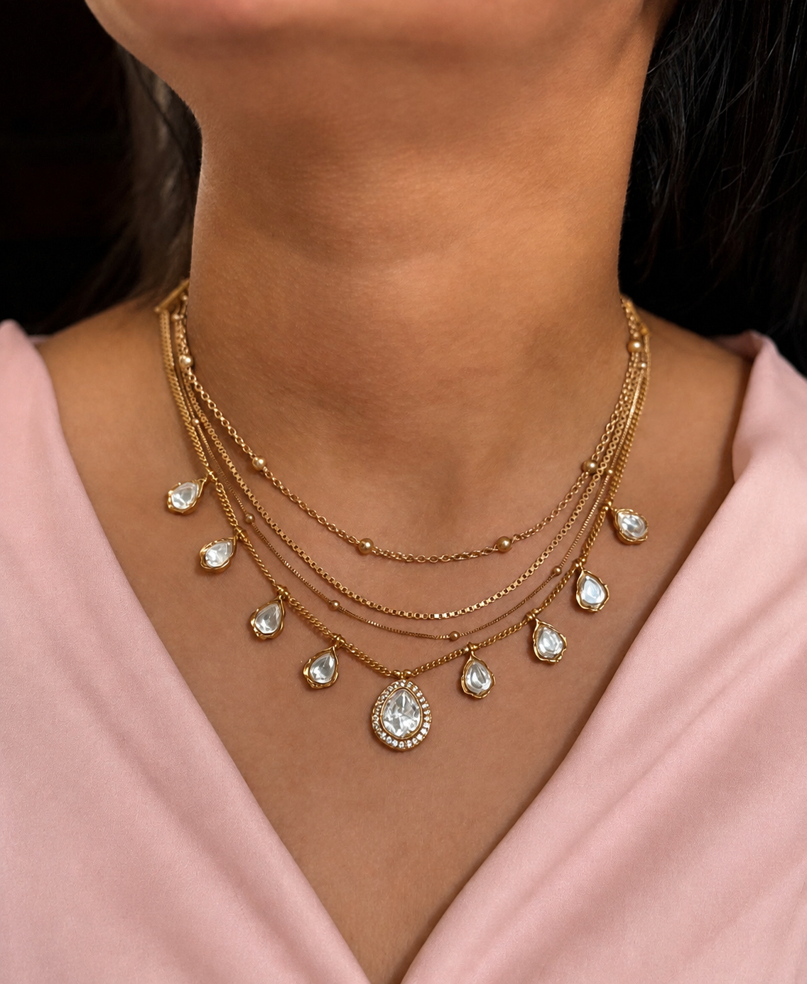 Azari Polki Necklace Set