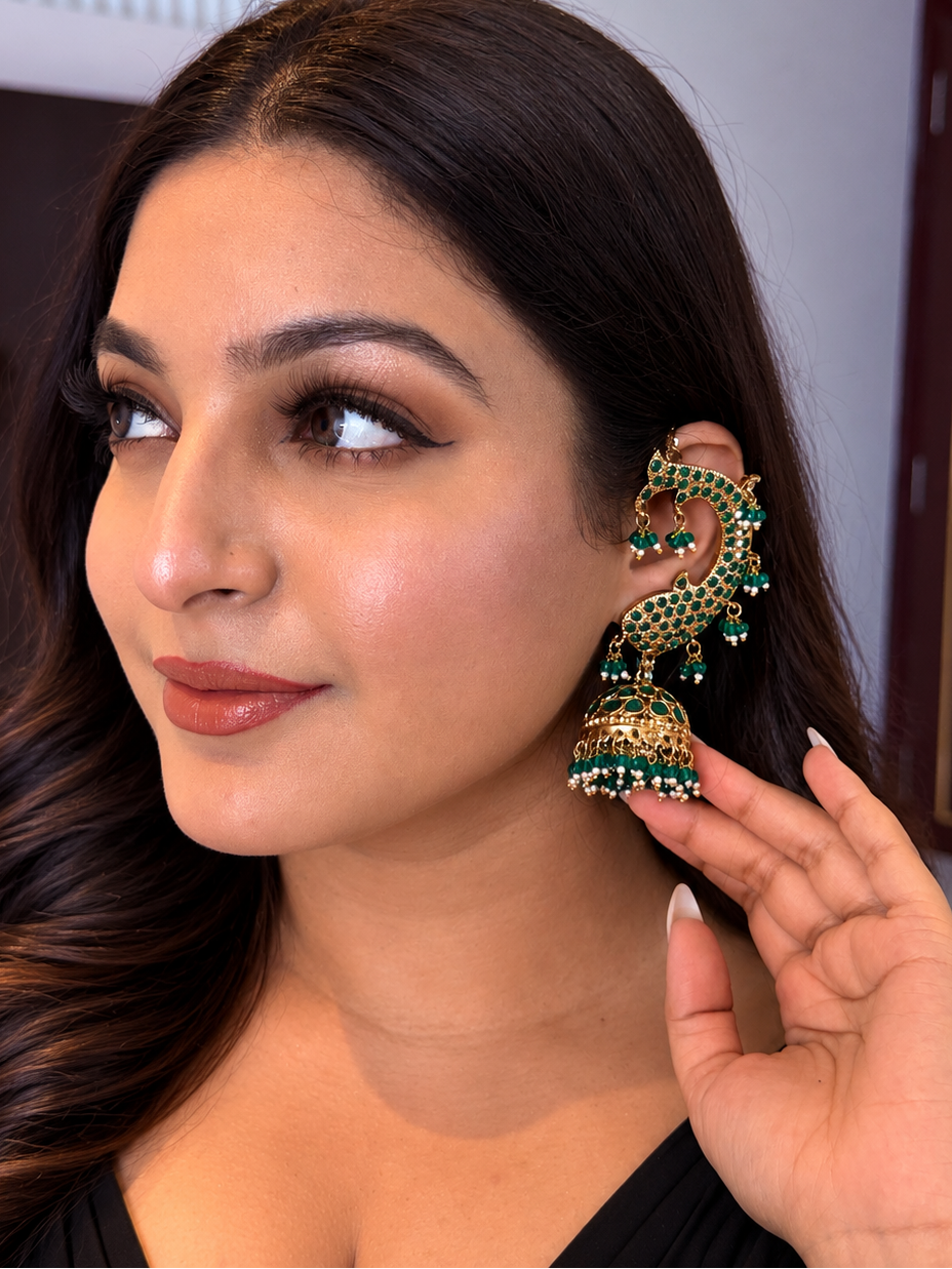 Vrishti Earcuff Kundan Earrings