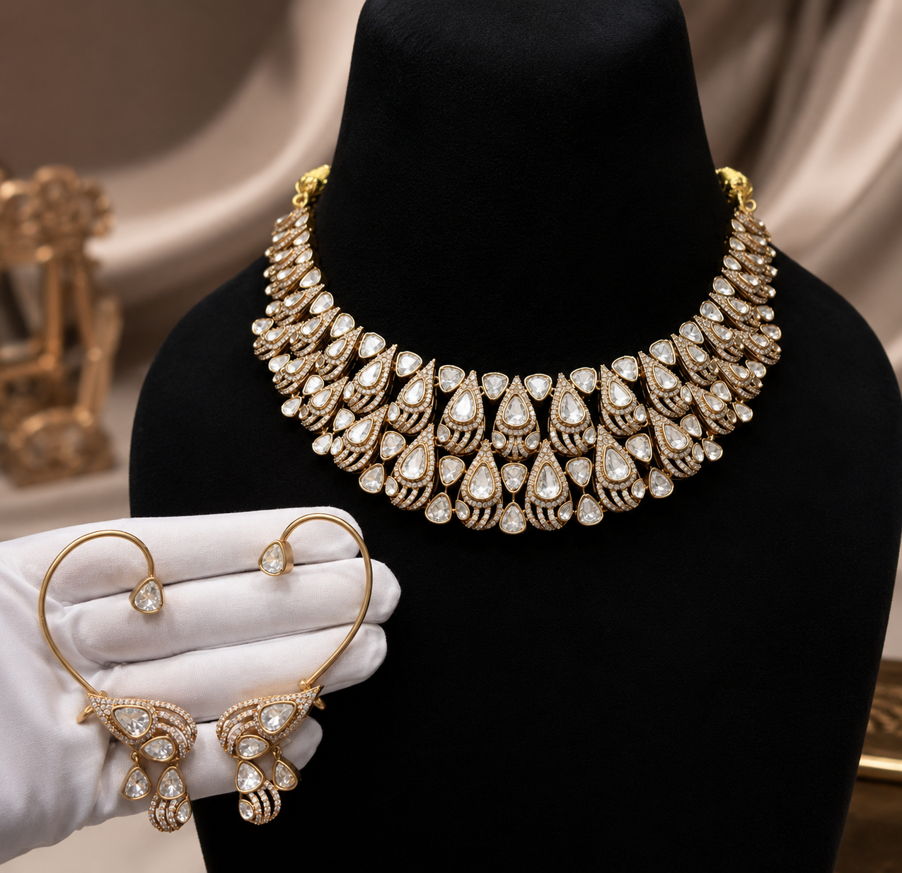 Brinley Polki Kundan Set