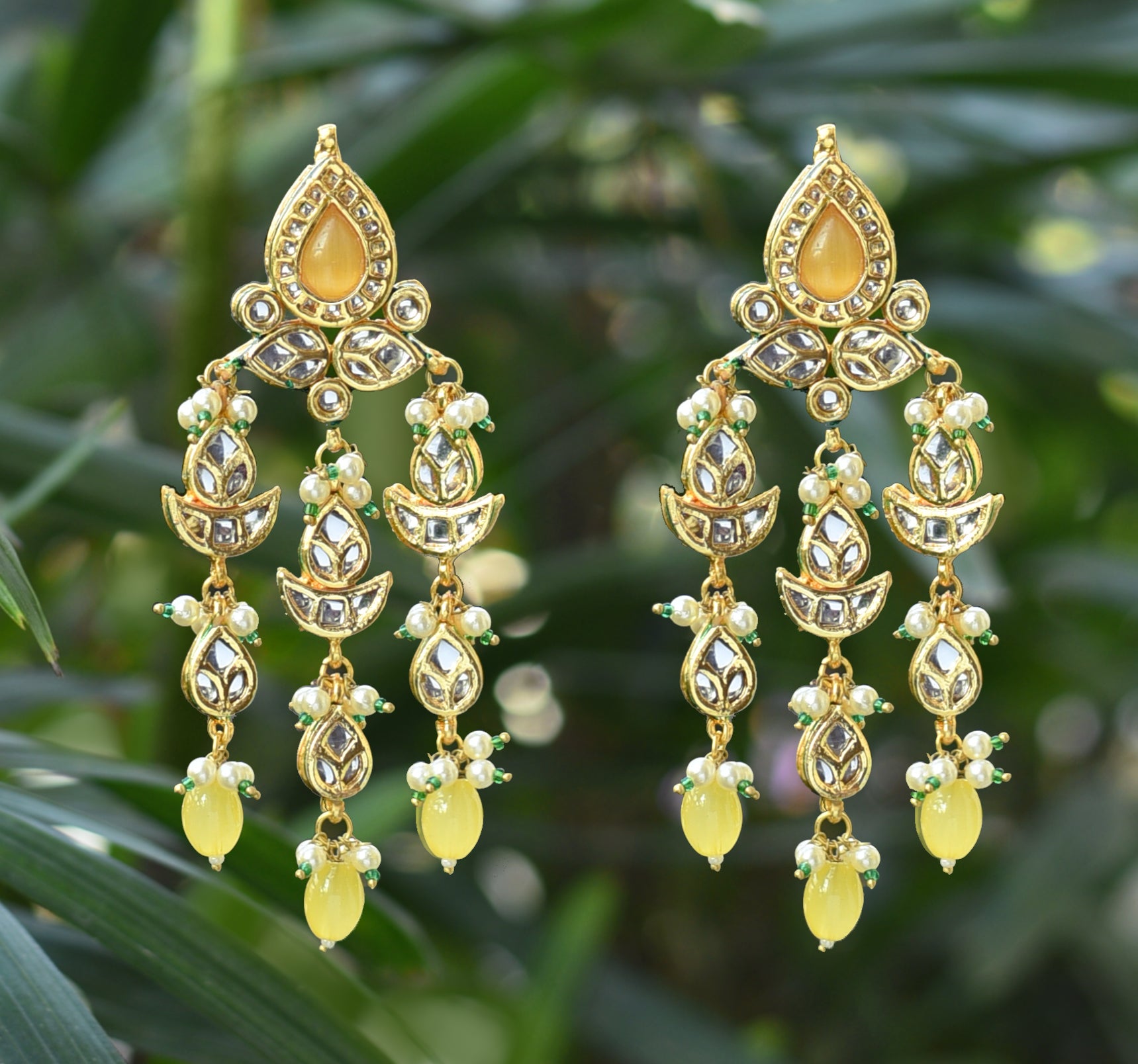 Shezan Kundan Dangler Earrings