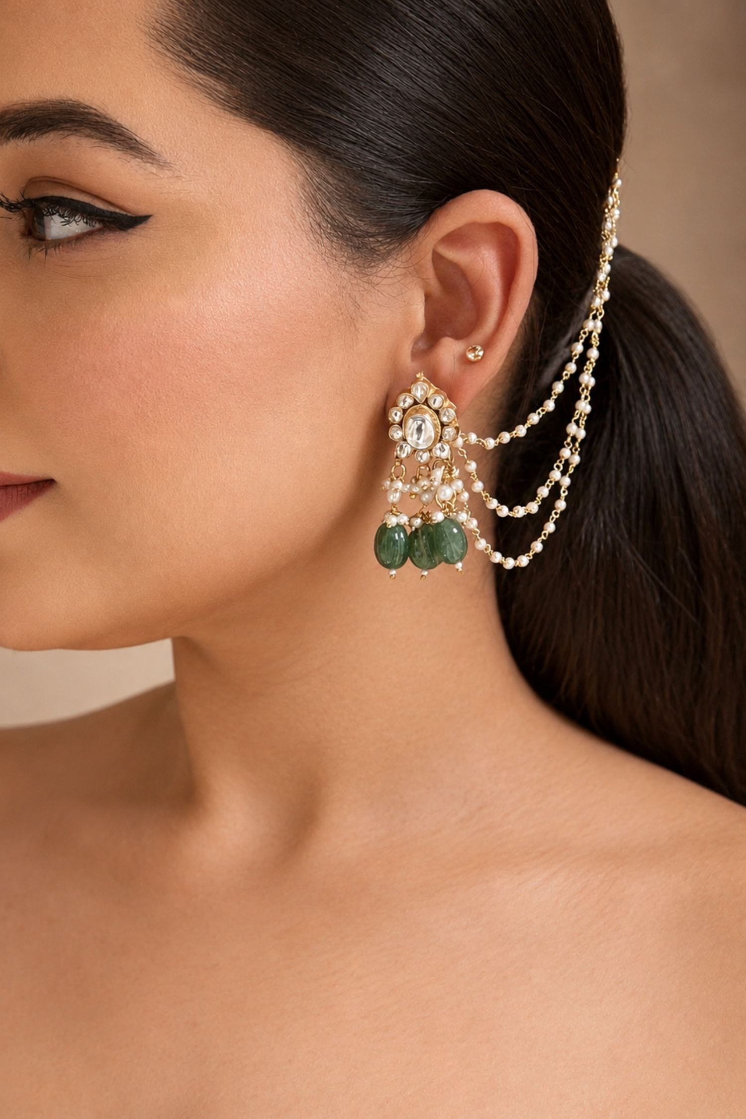 Avanti Pachi Kundan Earrings