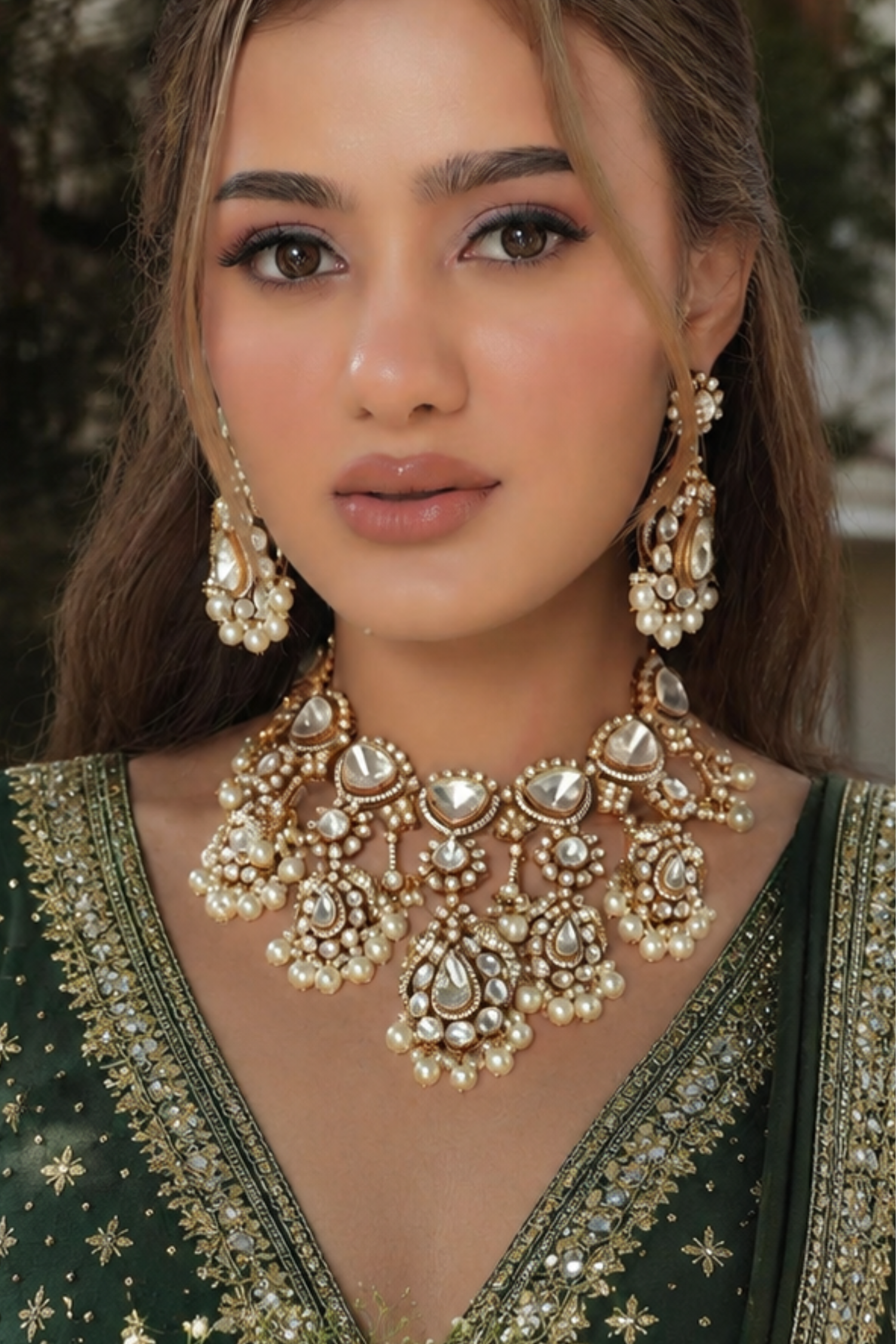 Gulner Polki Necklace Set