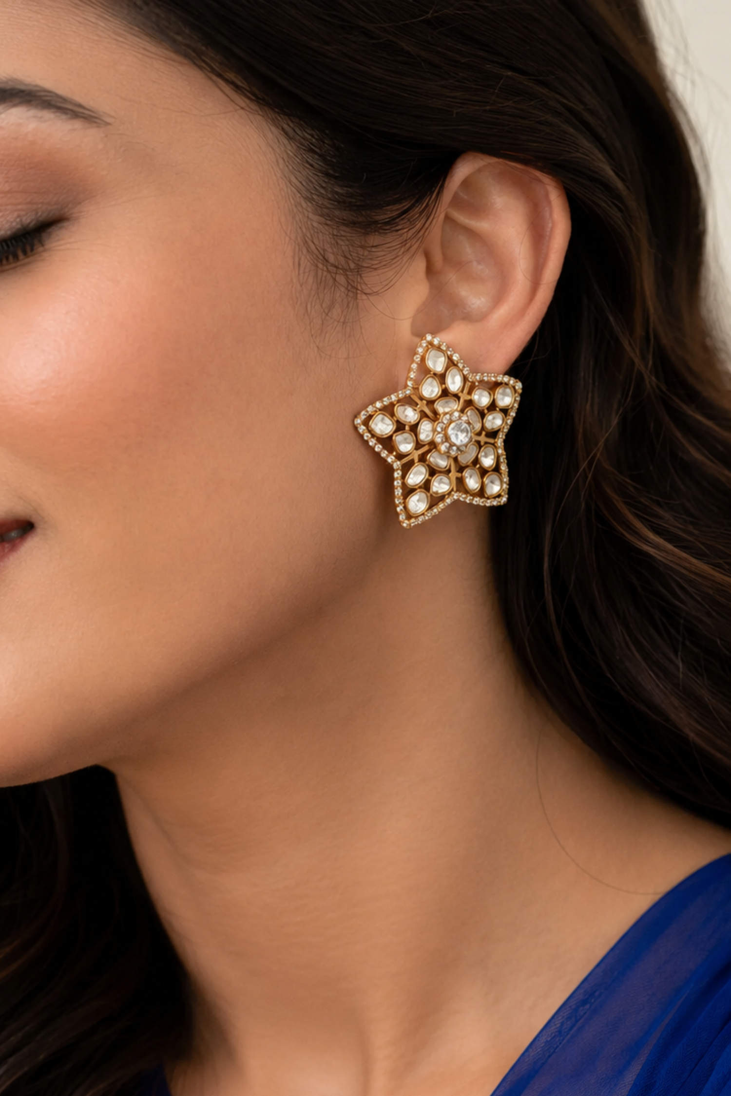 Mallika Polki Studs Earrings