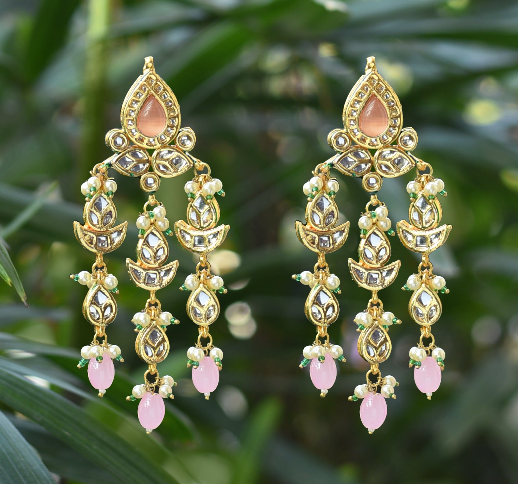 Shezan Kundan Dangler Earrings