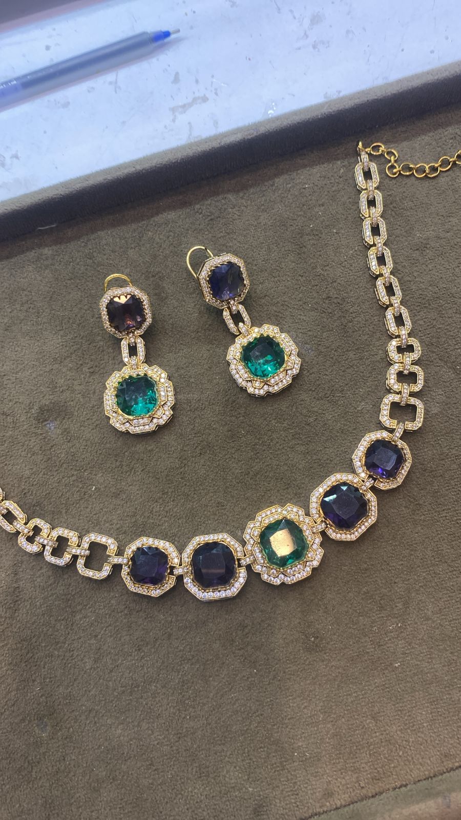 Sabyachi Gemstone Necklace Set