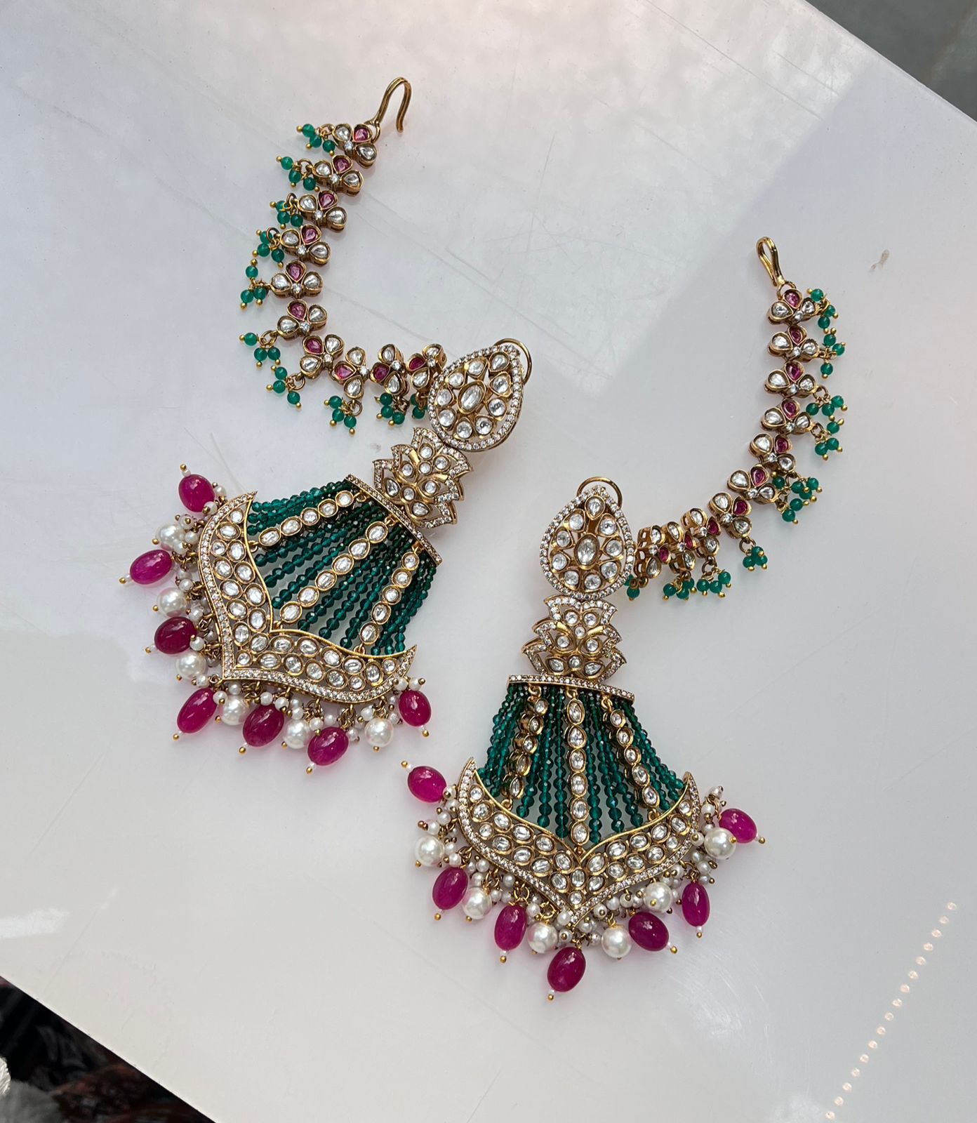 Rajasri Polki Statement Earrings