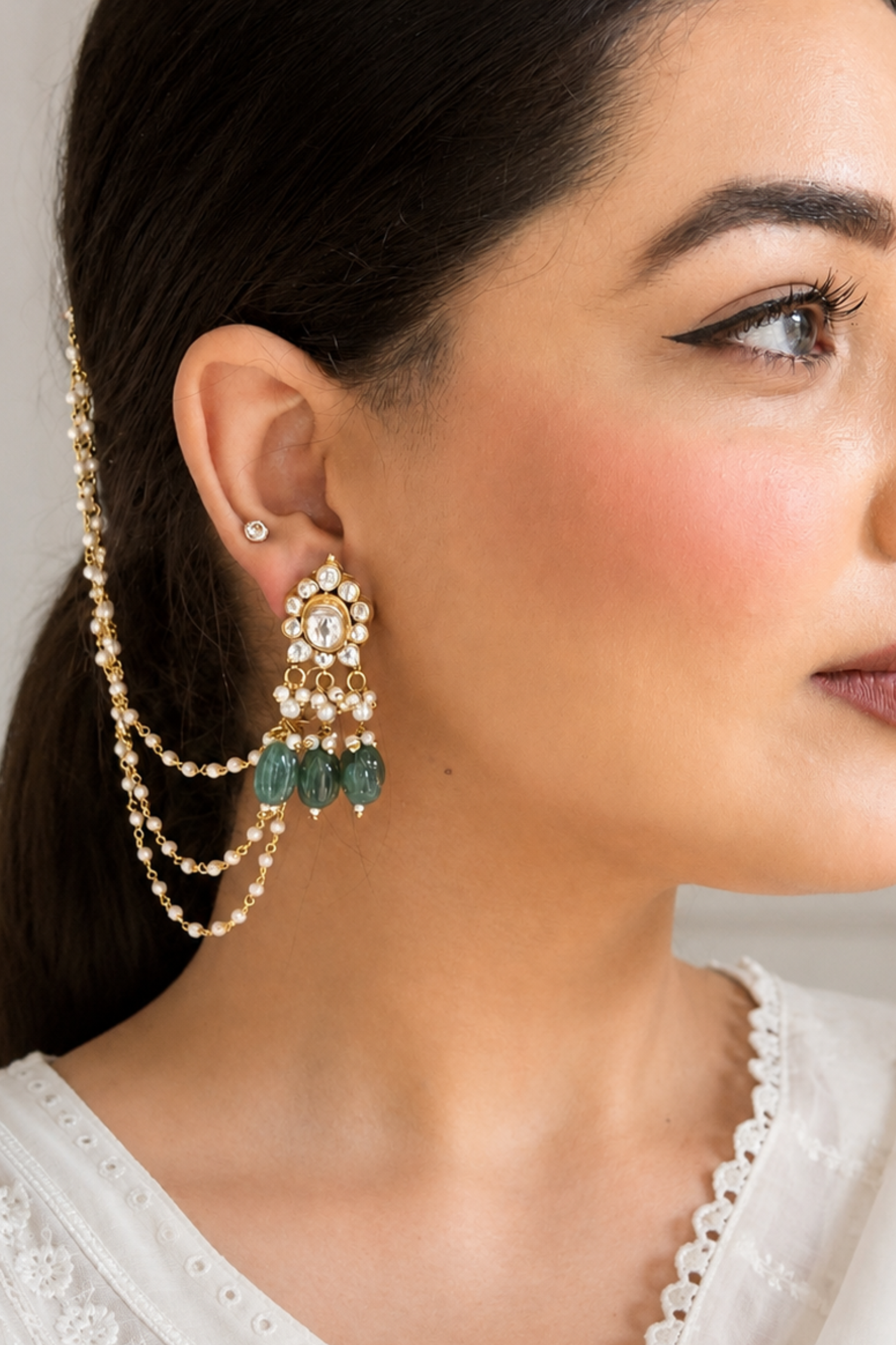 Avanti Pachi Kundan Earrings
