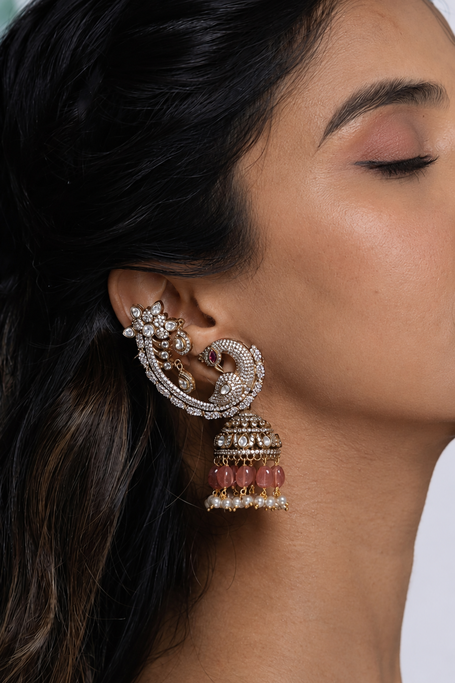 Nayaar Earcuff Polki Earrings
