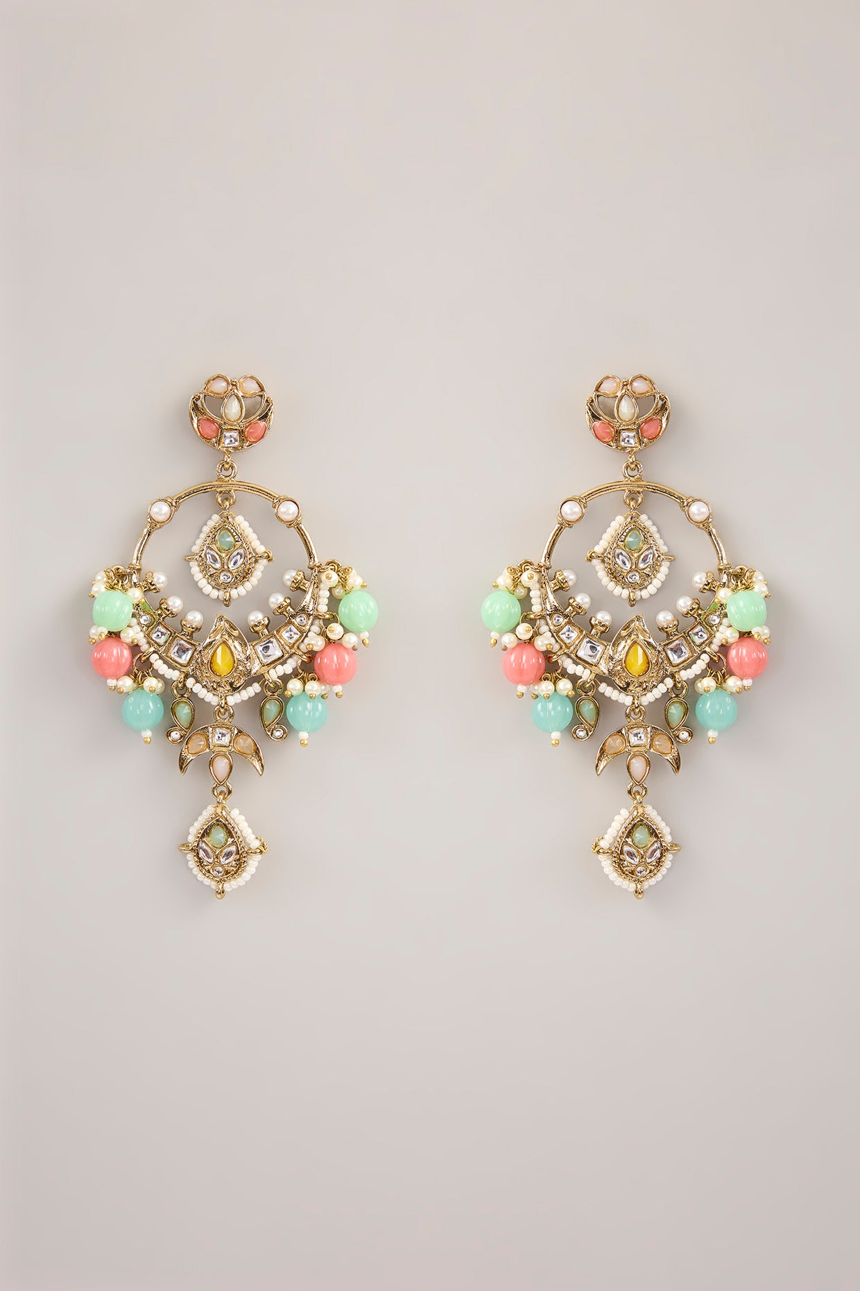 Kaveesha Multi Kundan Earrings