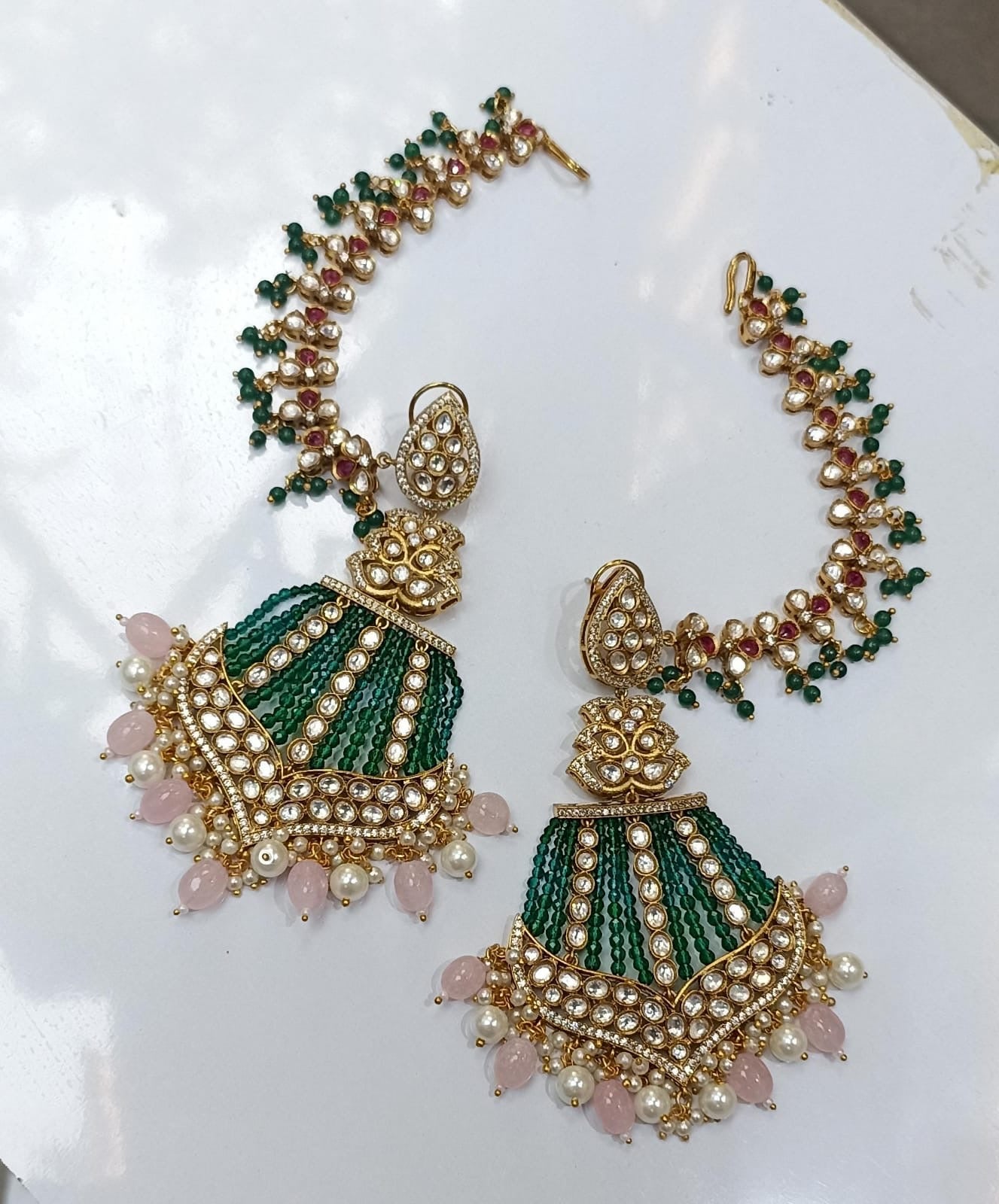 Rajasri Polki Statement Earrings