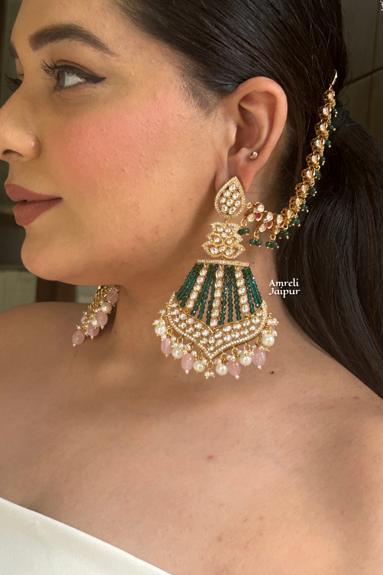 Rajasri Polki Statement Earrings