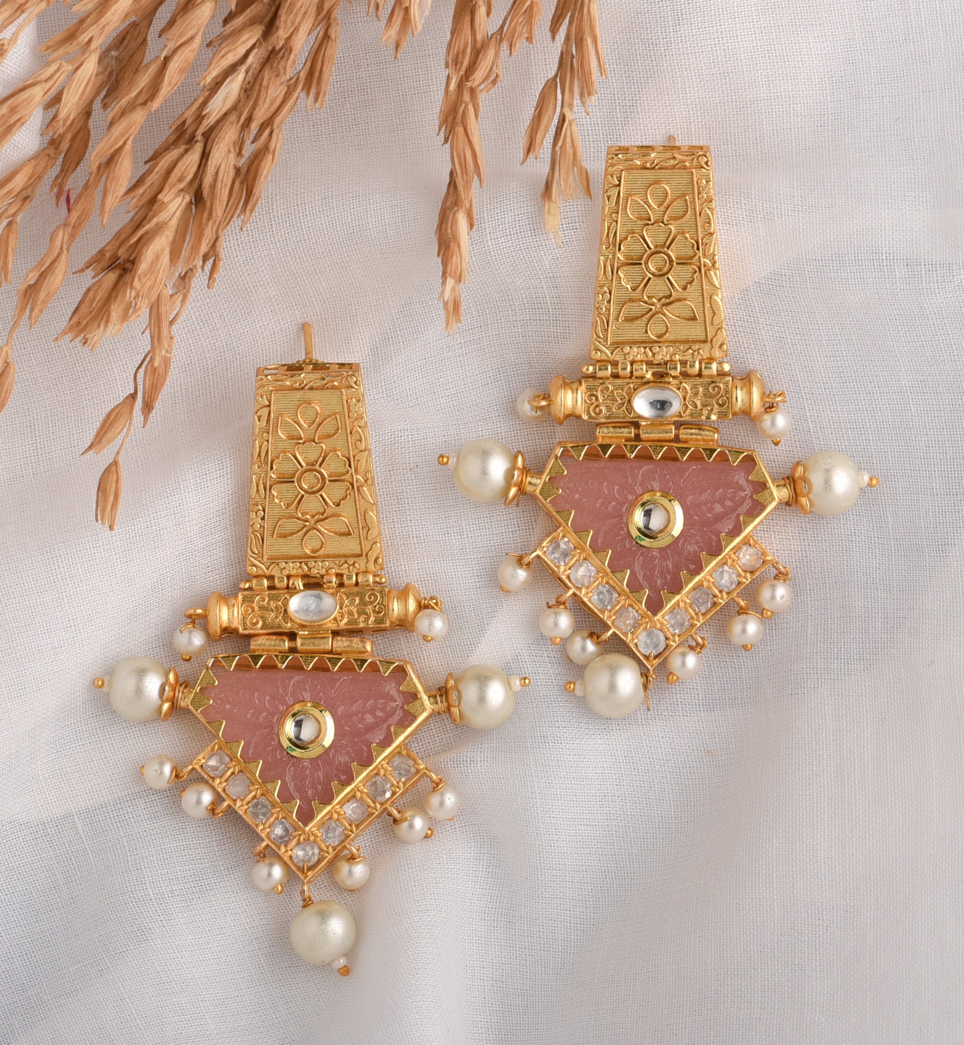 Hriti Gold Tone Earrings