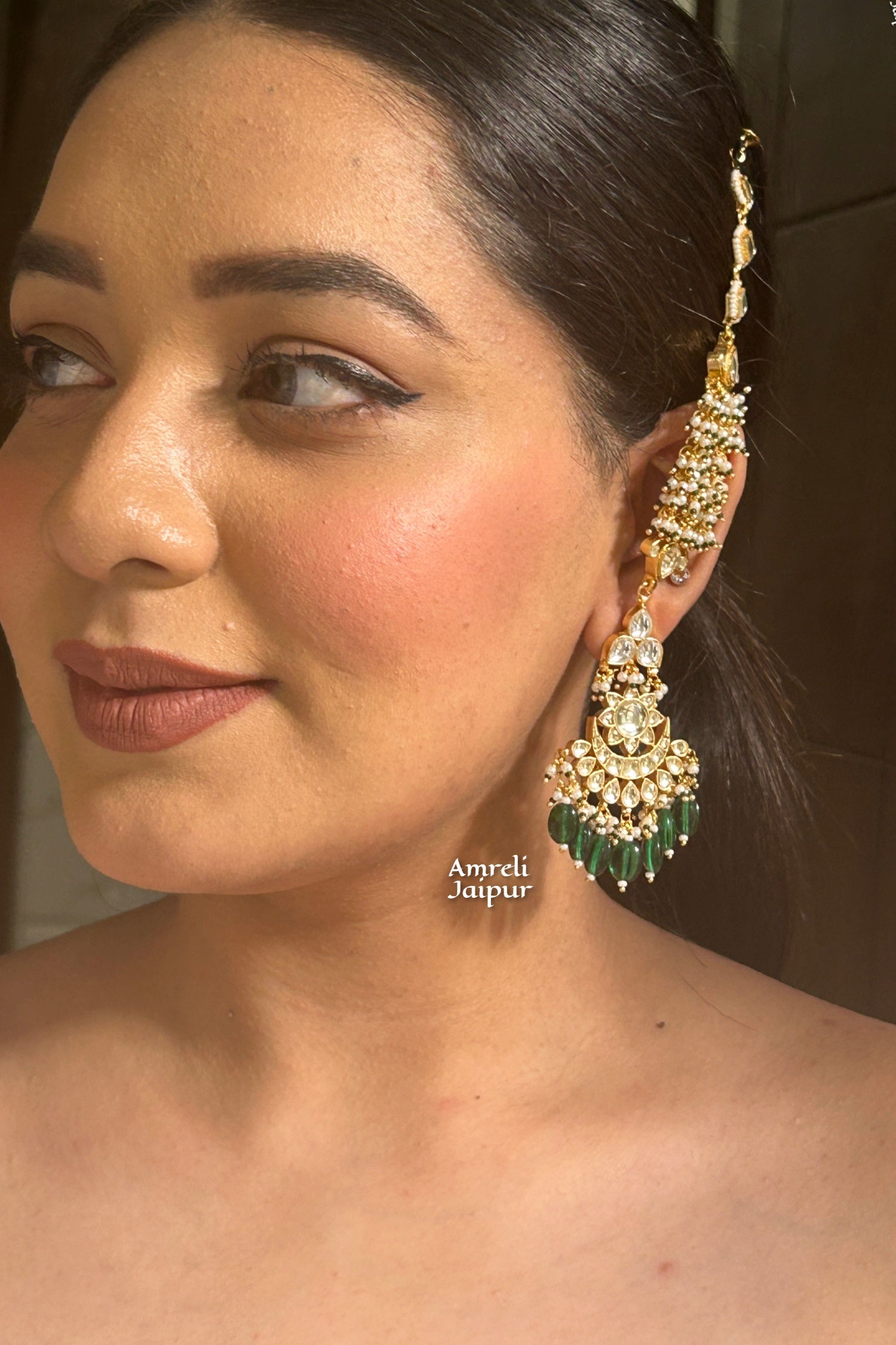 Pari Pachi Kundan Earrings