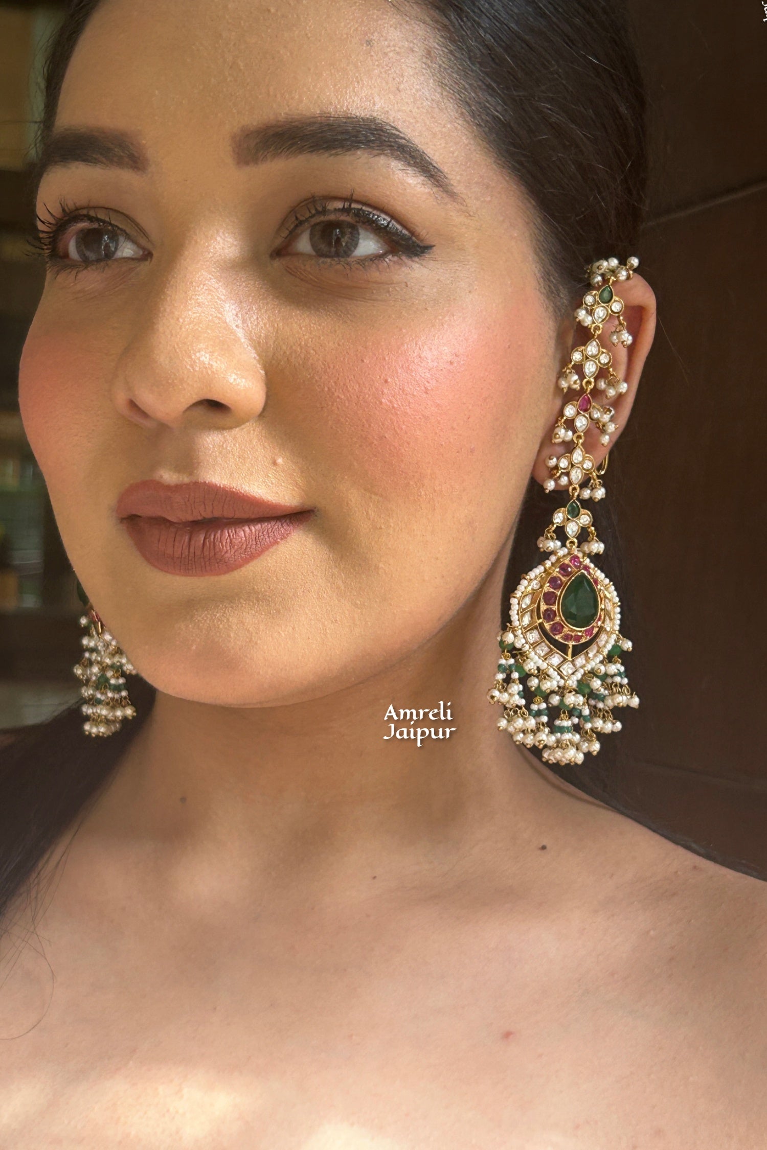 Deeya Polki Kundan Earrings