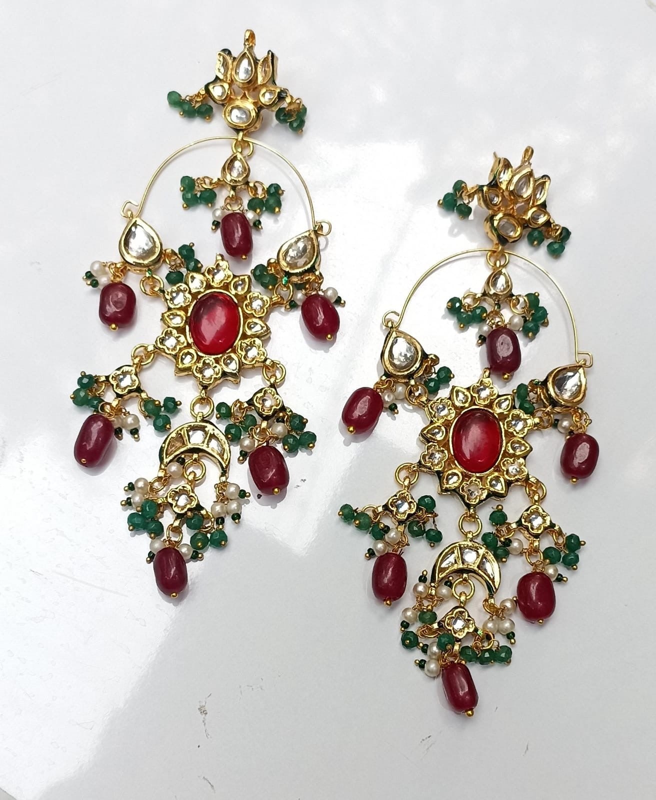 Degika Long Kundan Earrings