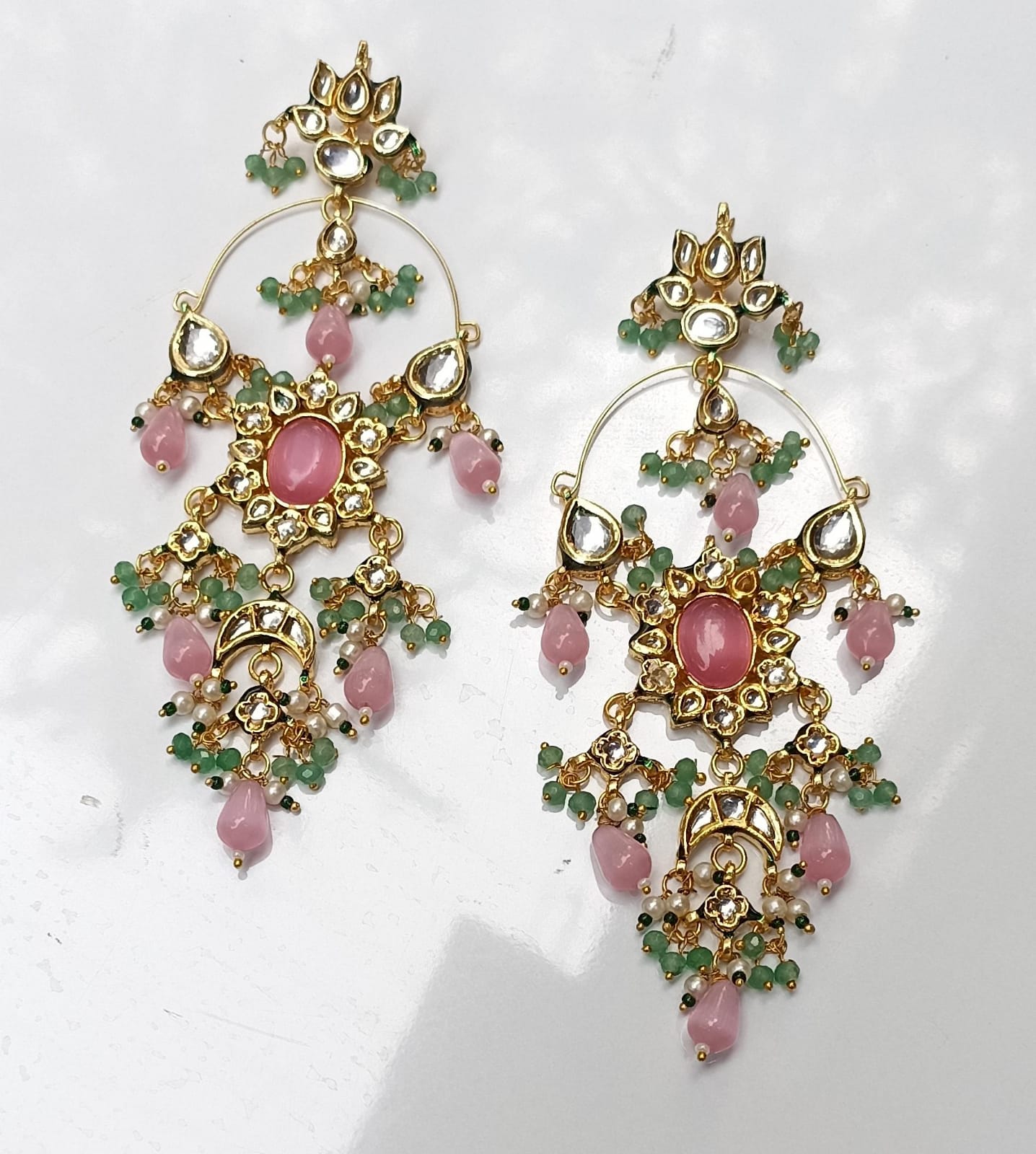 Degika Long Kundan Earrings