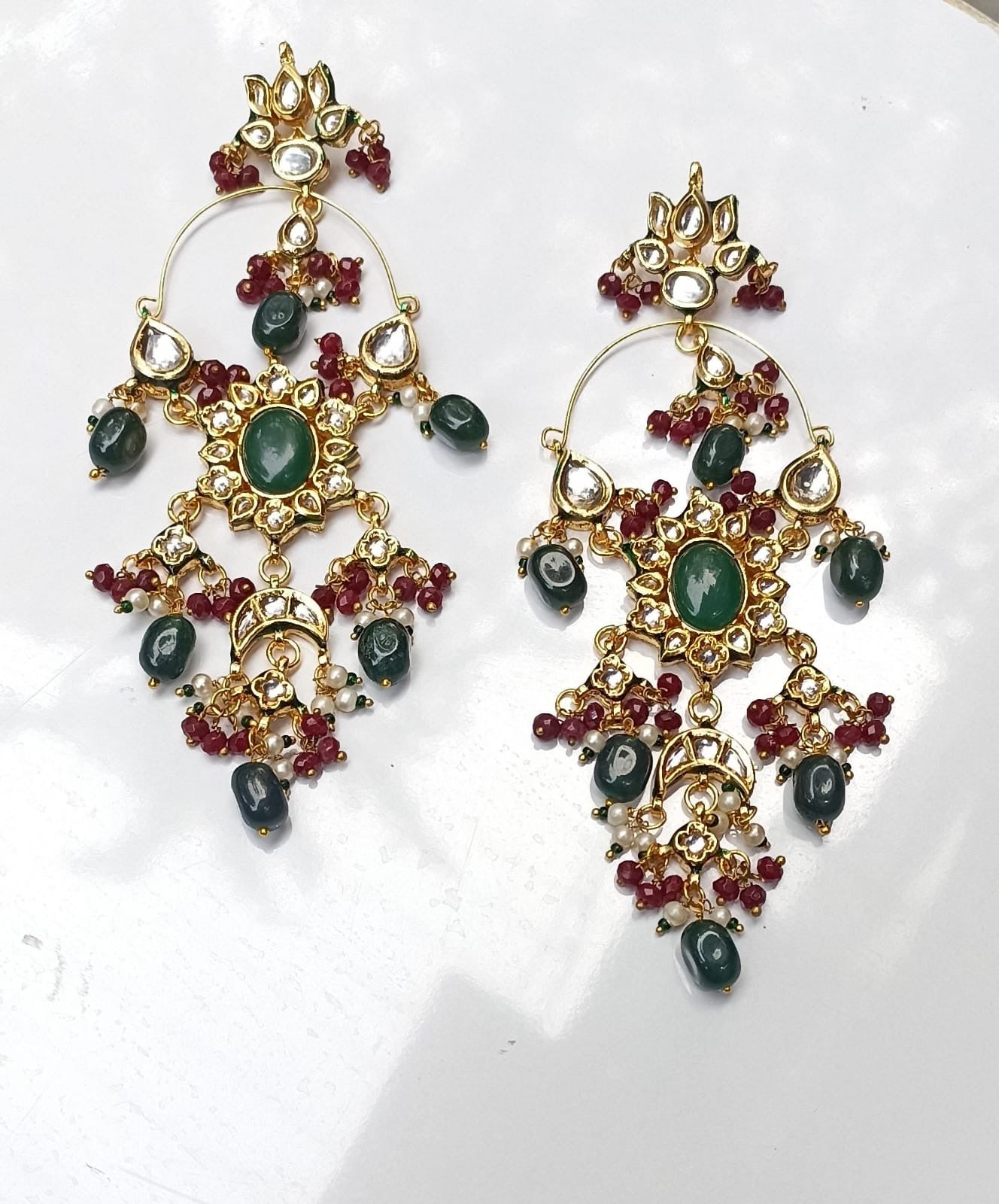 Degika Long Kundan Earrings