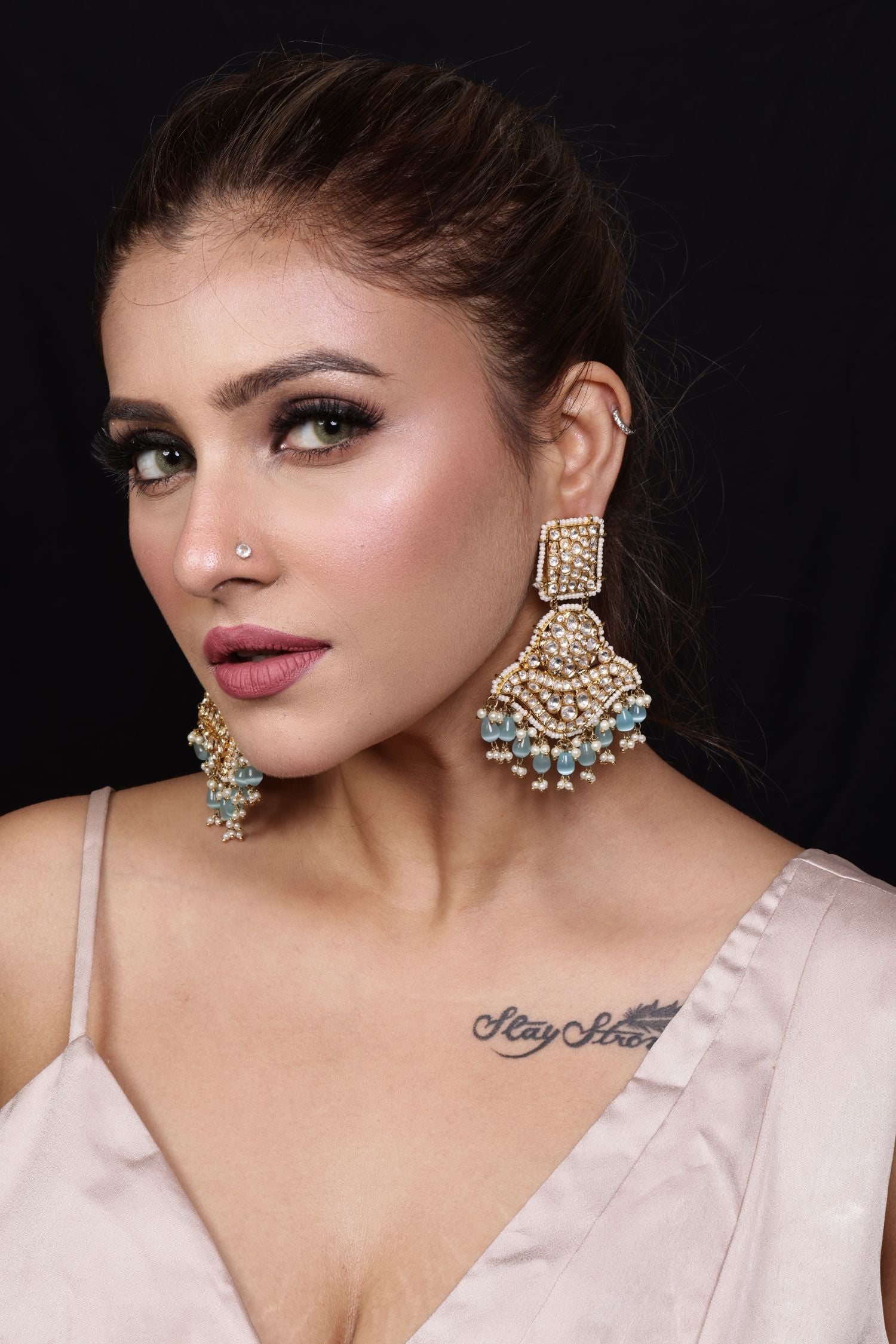 Raga Pachi Chandbali Earrings