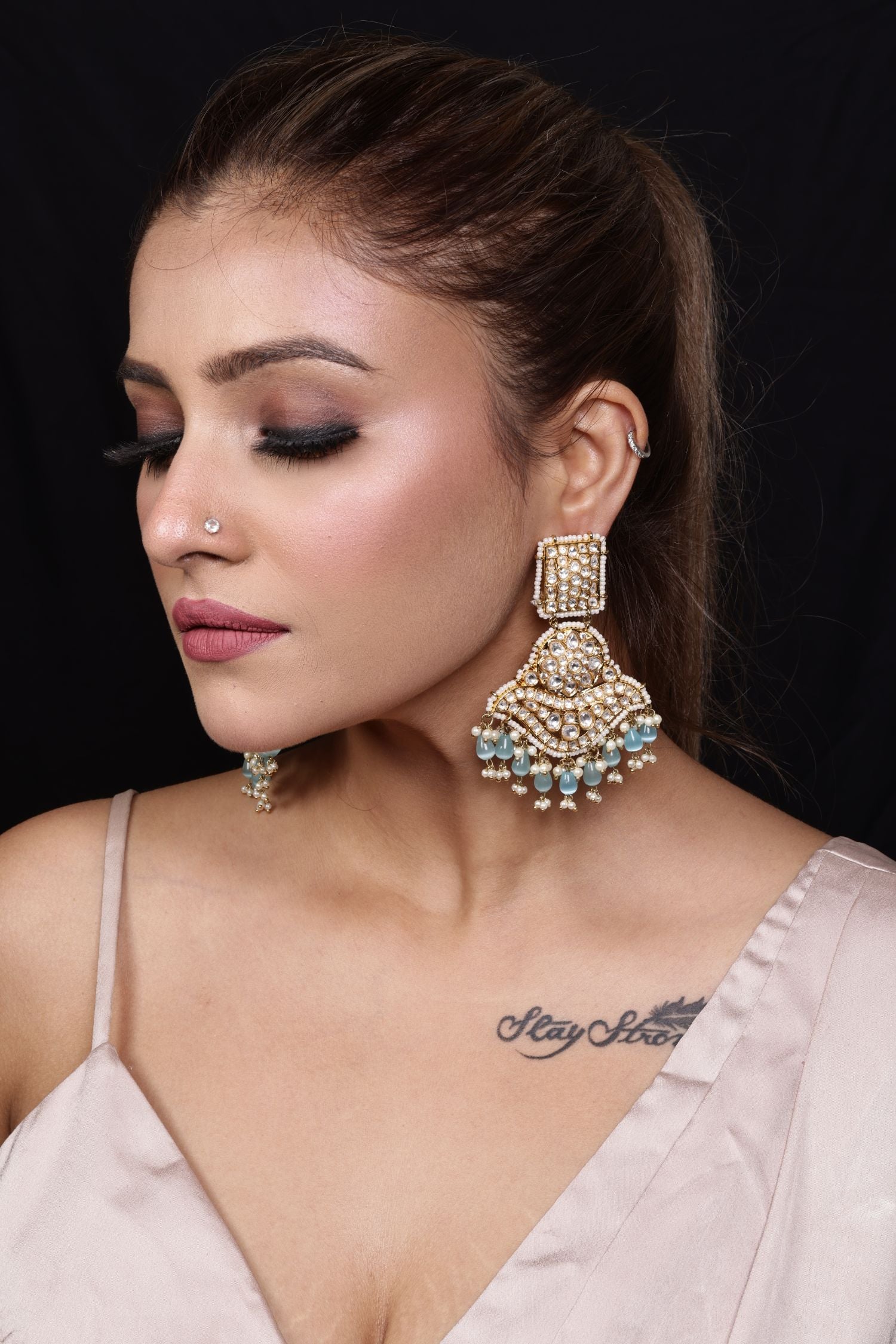 Raga Pachi Chandbali Earrings