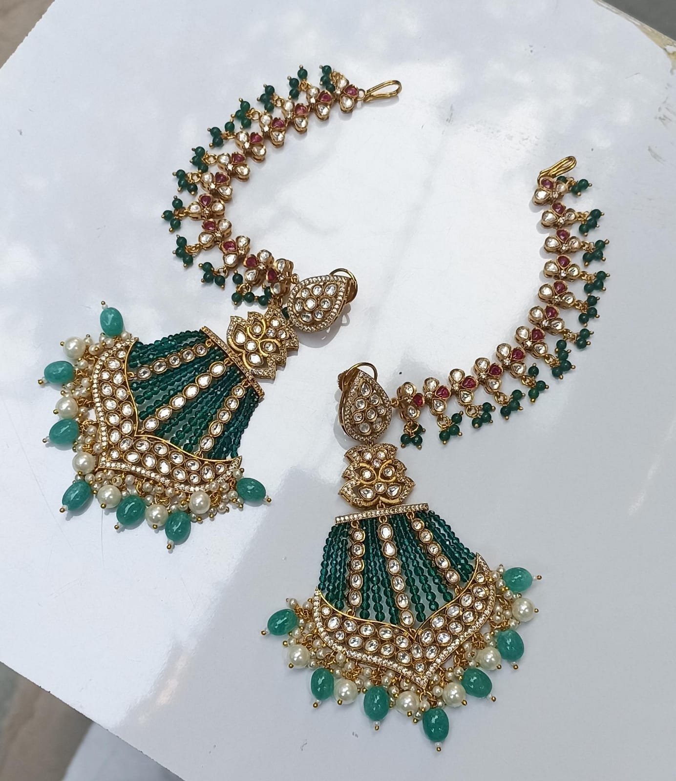Rajasri Polki Statement Earrings