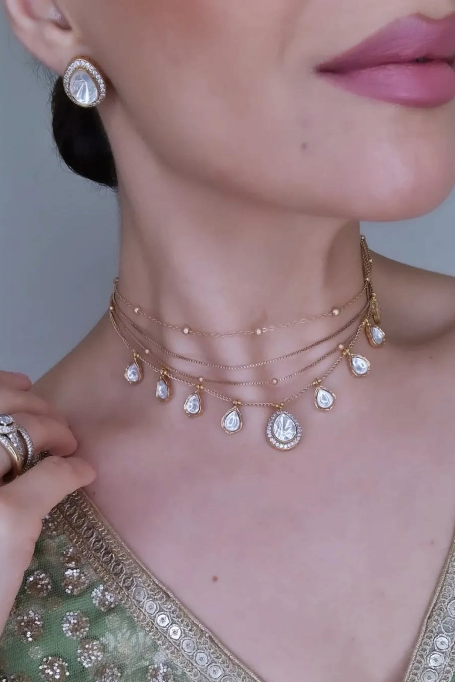 Azari Polki Necklace Set