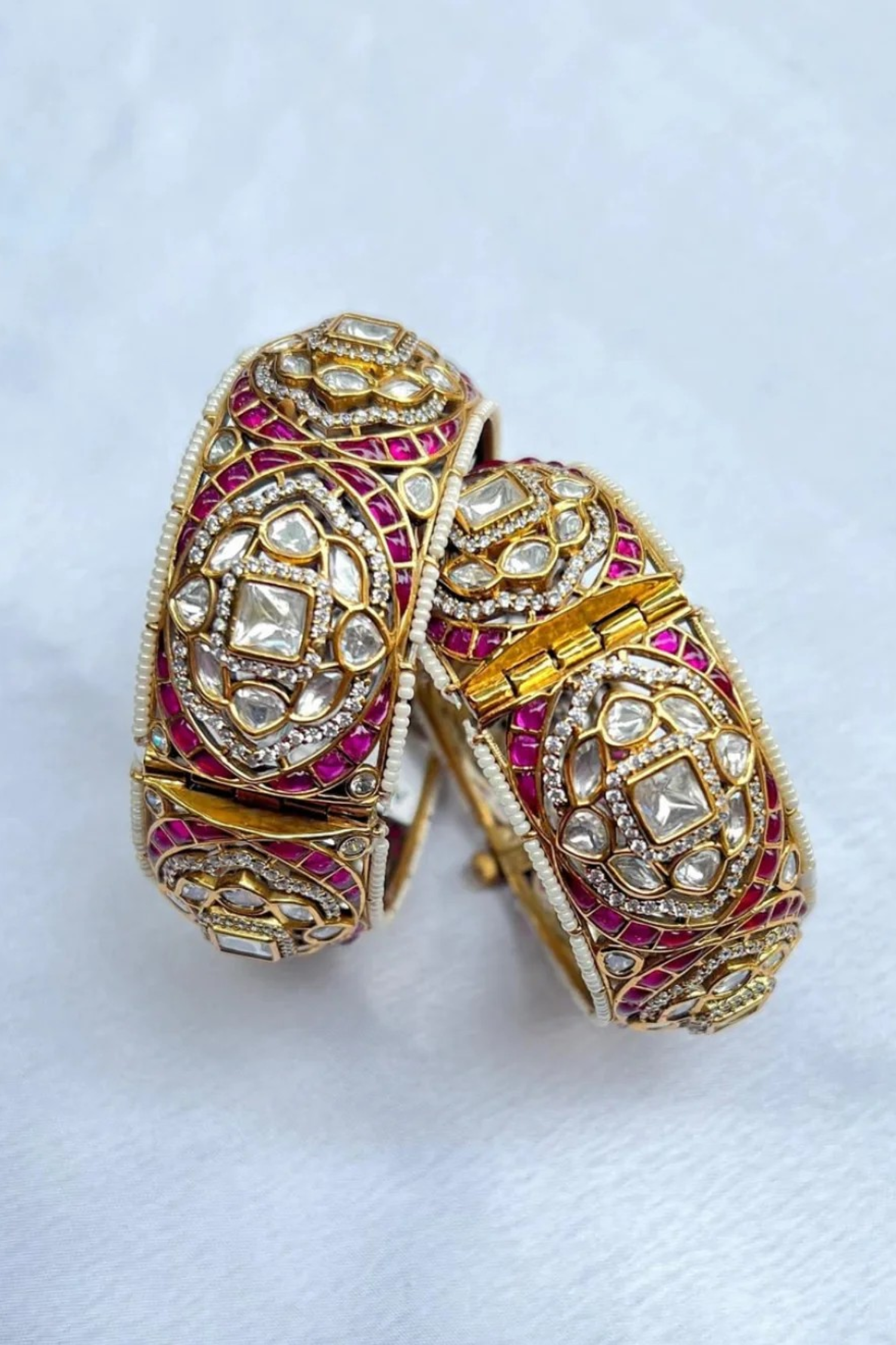 Polki Emerald Ruby Bangles