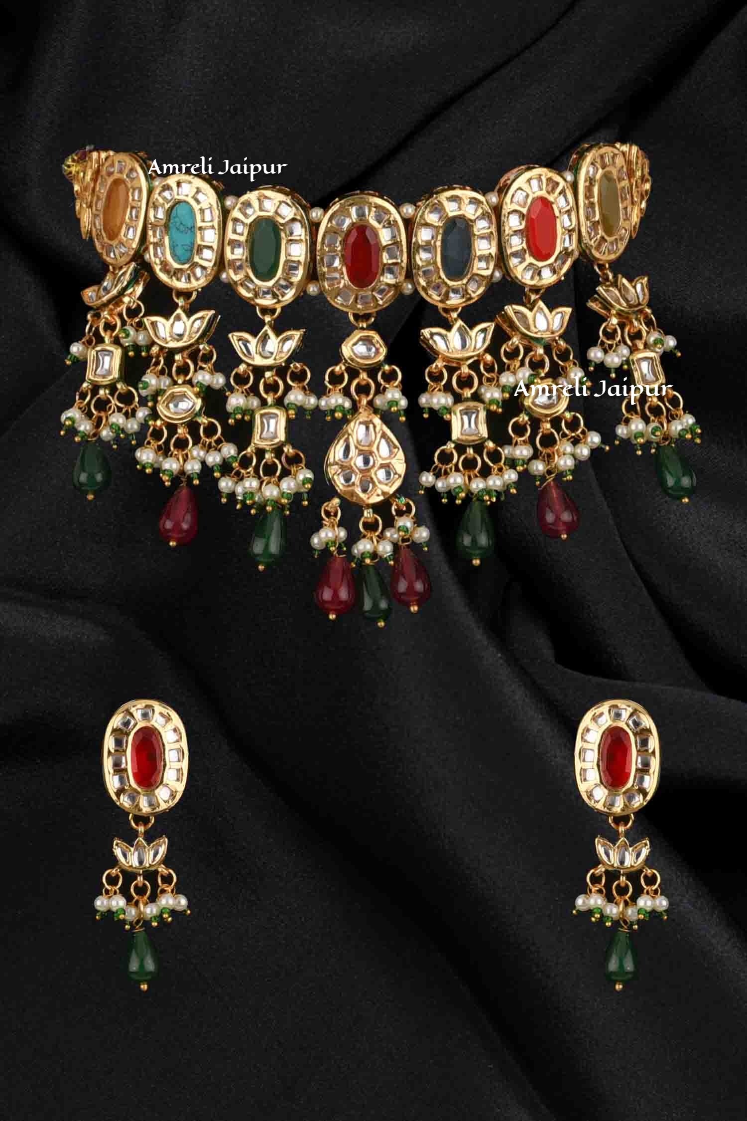 Asima Polki Kundan Necklace Set