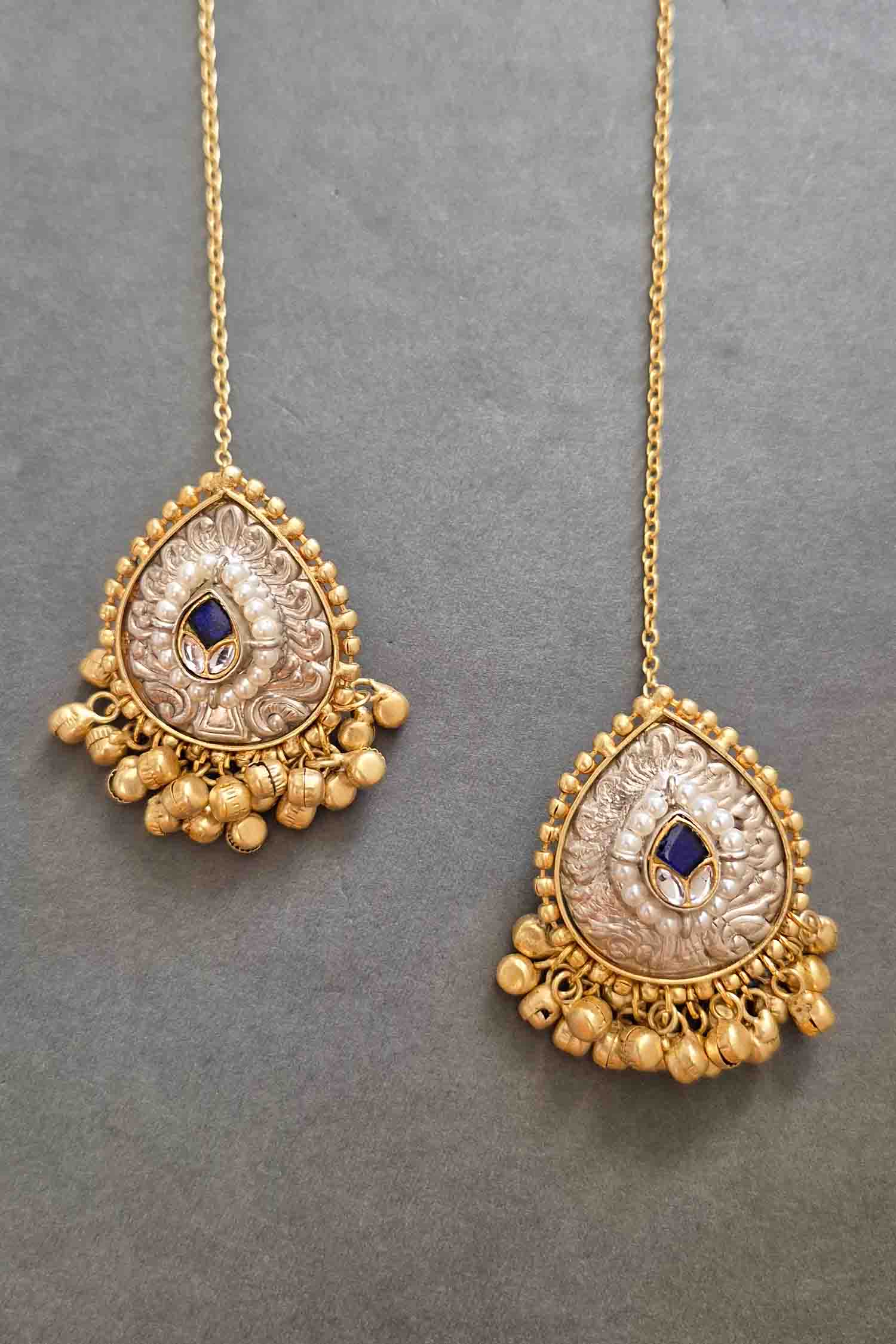Pia Gold Plated Temple Earrings