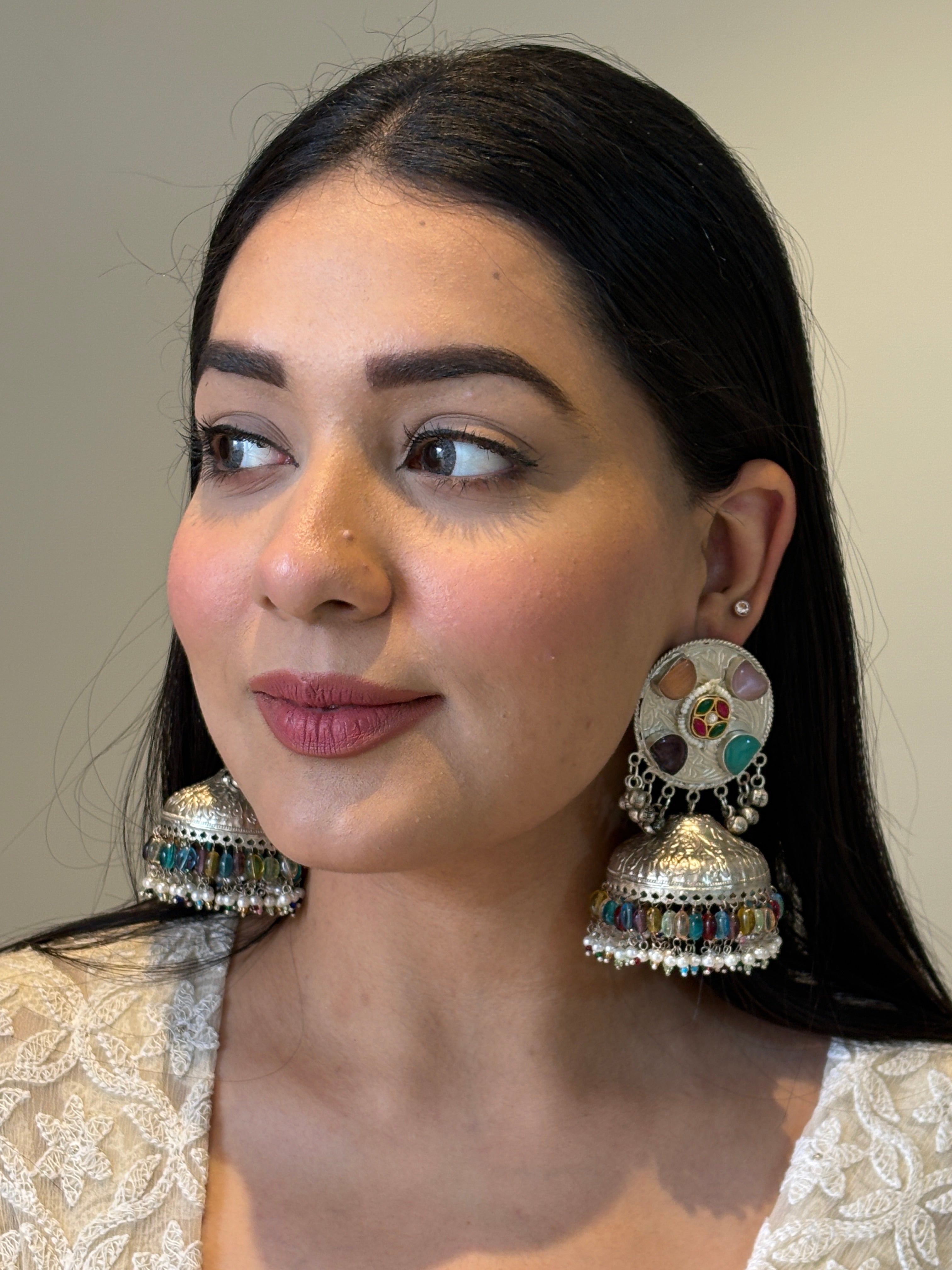 Statement Silver Earrings