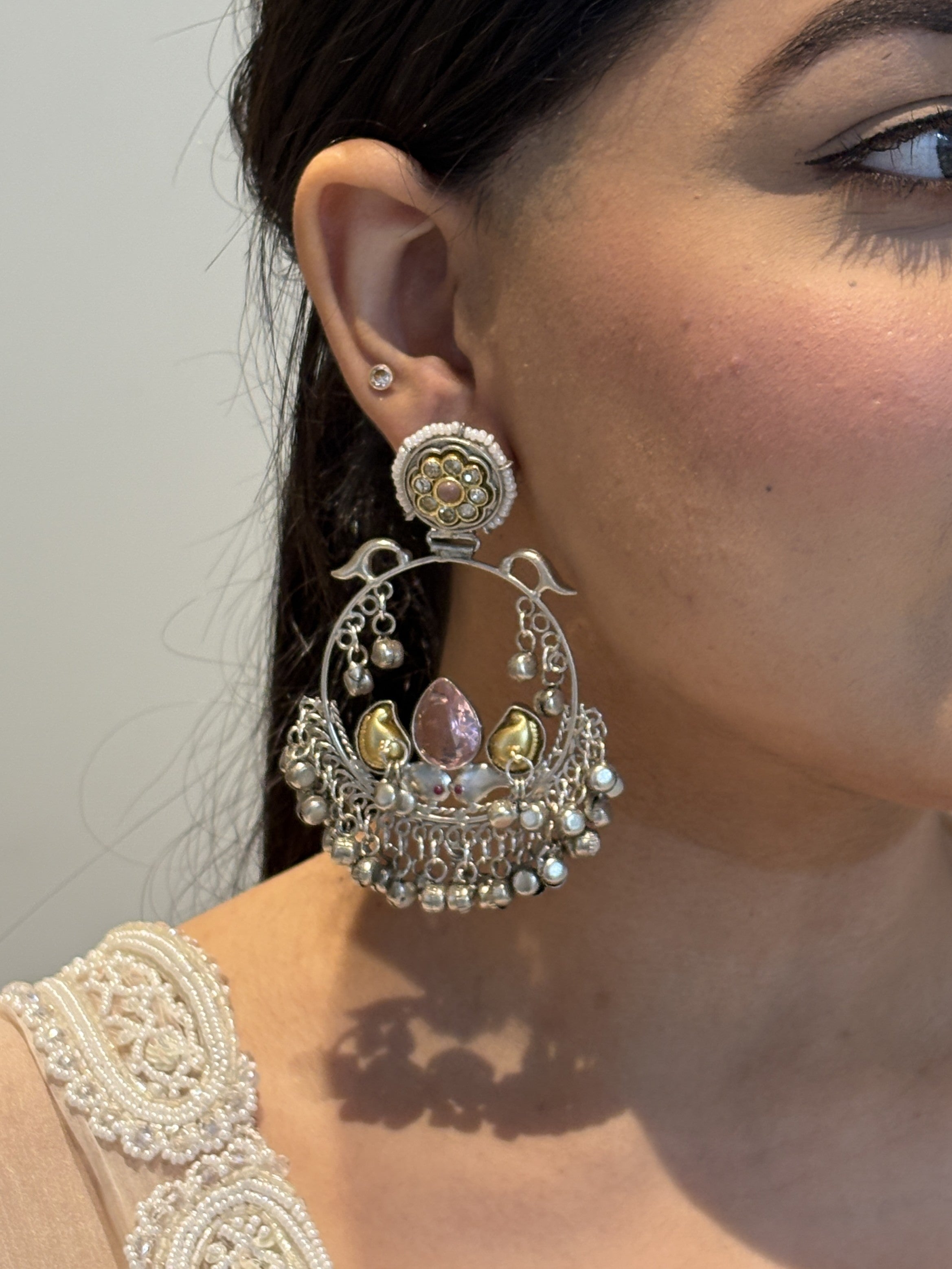 Statement Silver Earrings