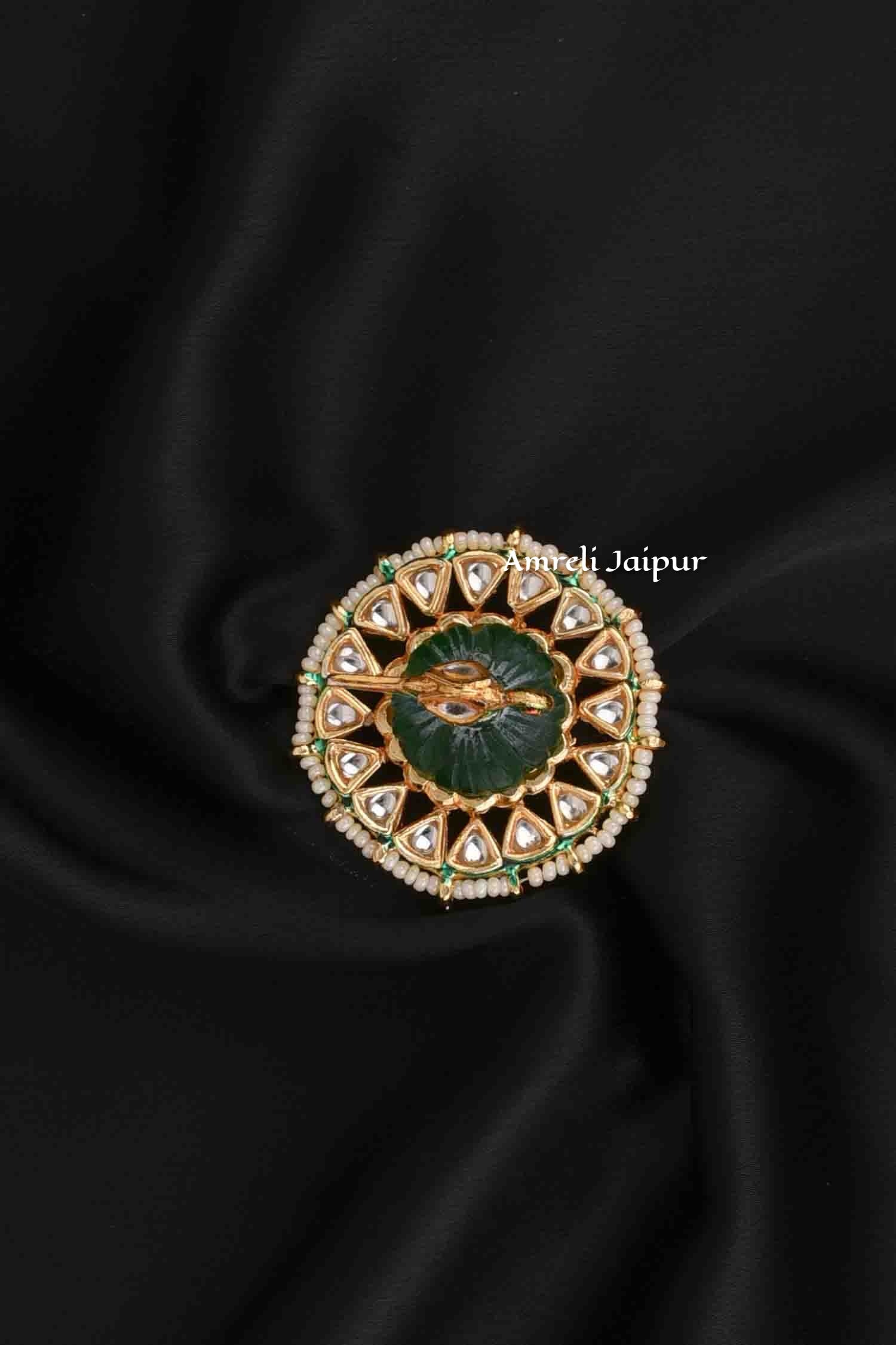 Moniq Adjustable Kundan Ring