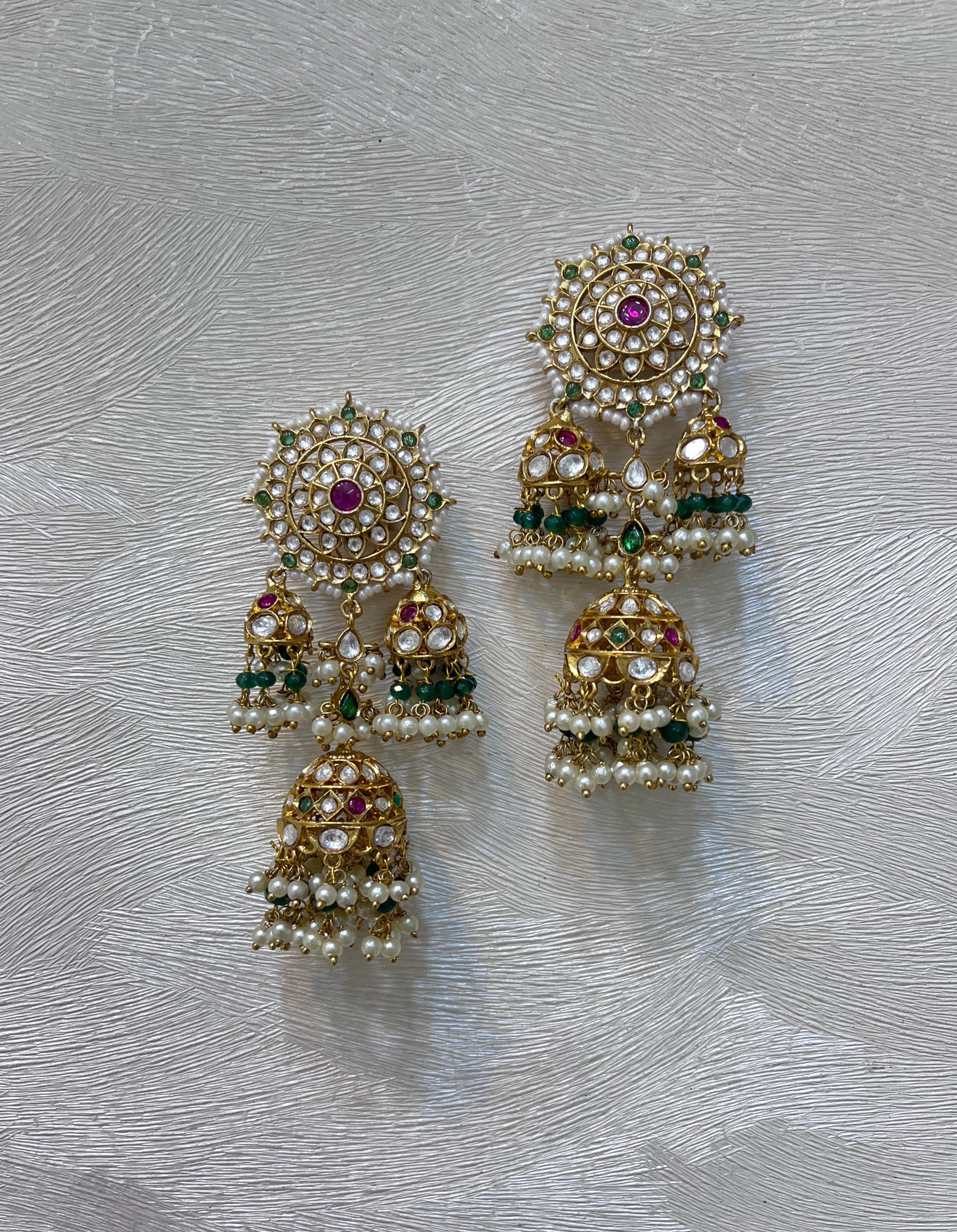 Anima Polki Jhumka Earrings