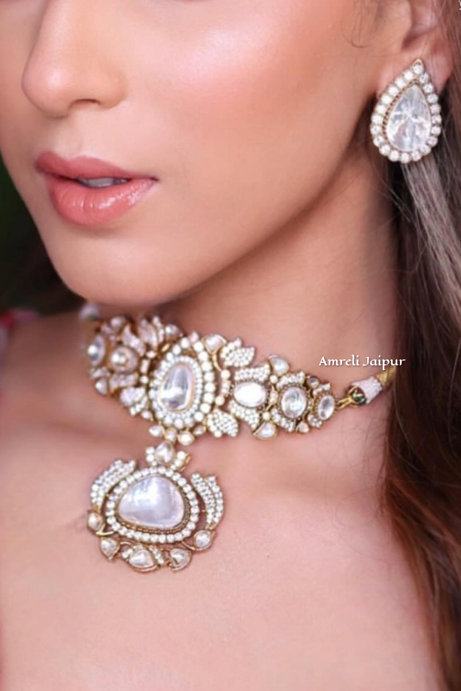 Sarina Polki Kundan Choker Set