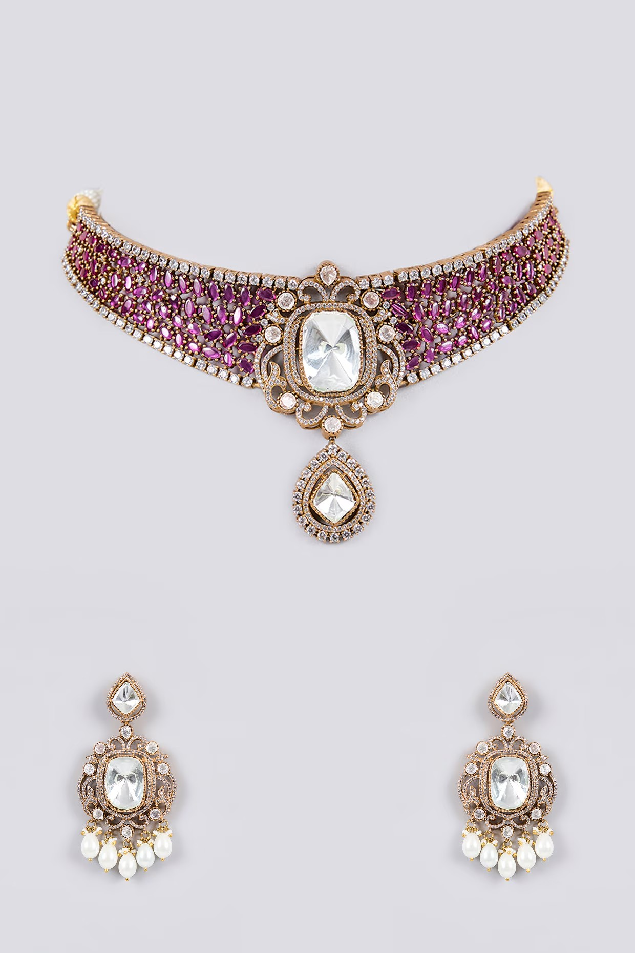 Leisha Polki Kundan Choker Set