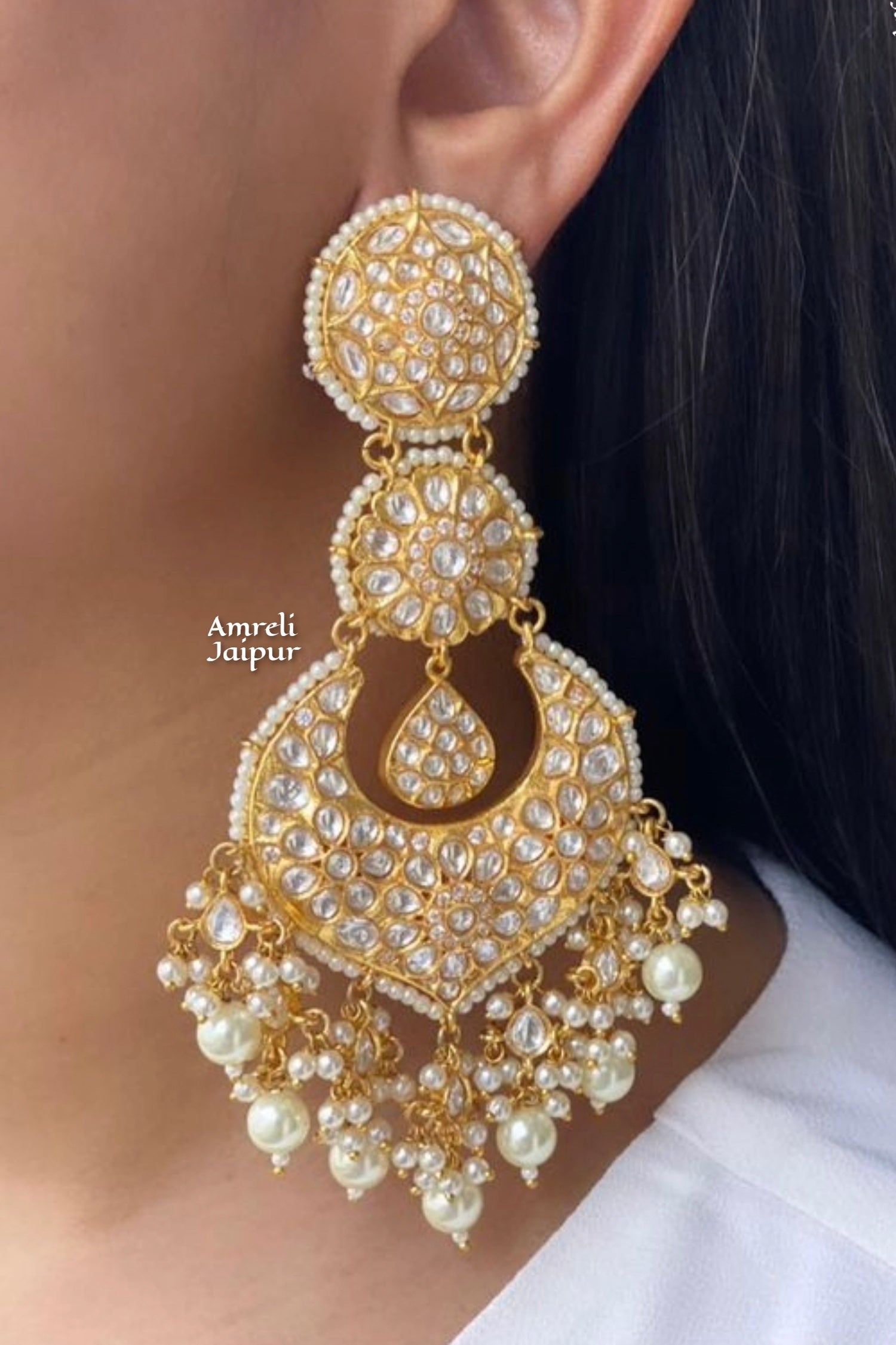 Tyyani Polki Kundan Earrings