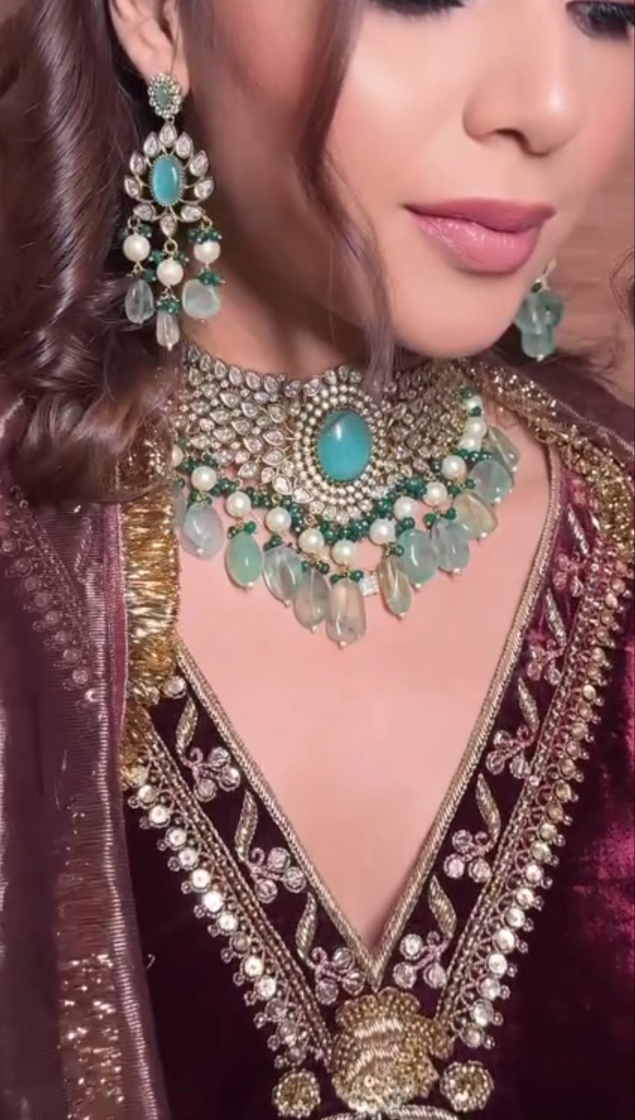 Sharvya Polki Kundan Choker Set