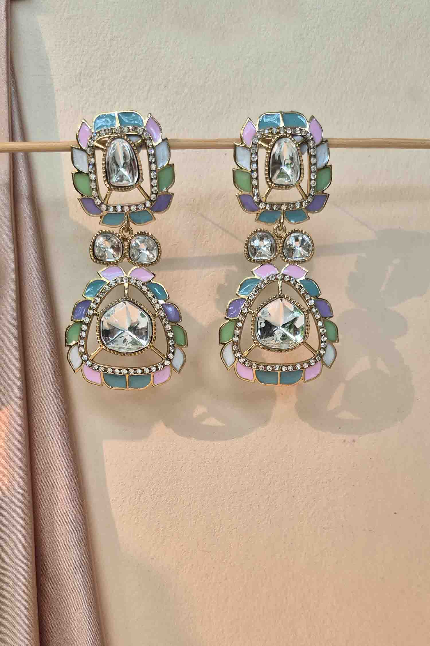 Neisha Polki Kundan Earrings
