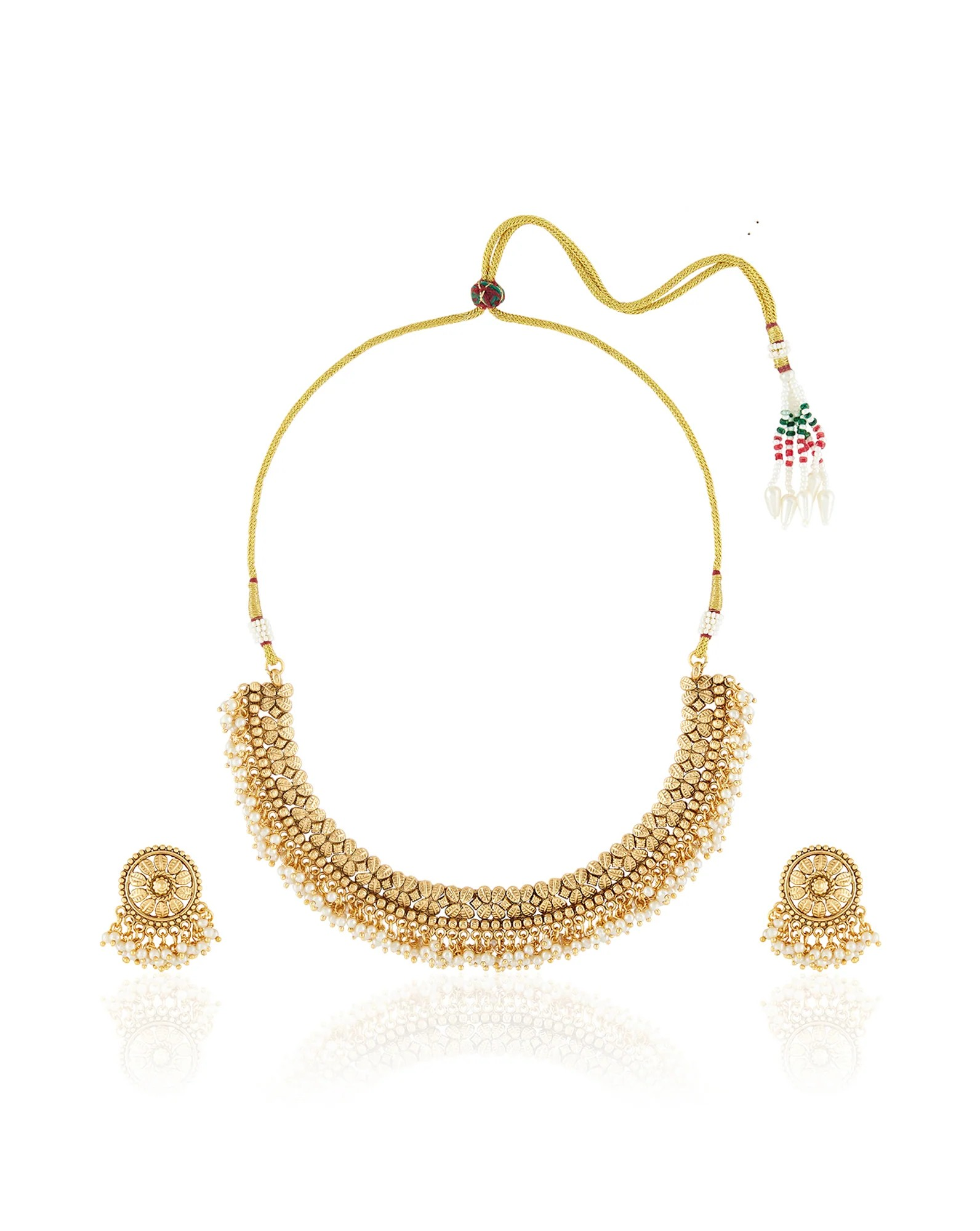 Farida Gold Plated Temple Set