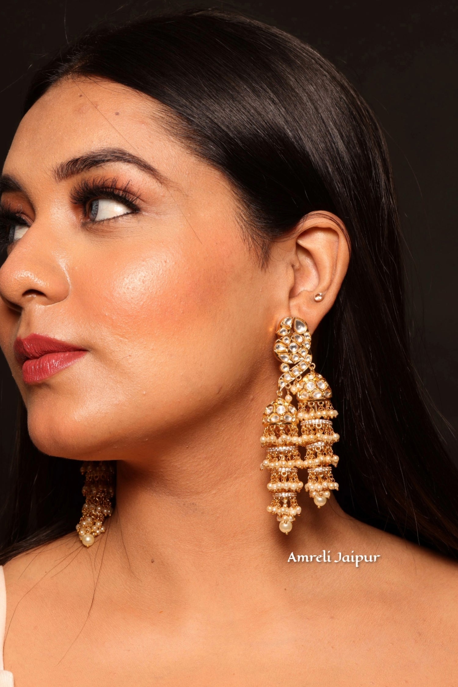 Huma Gold Cluster Earrings