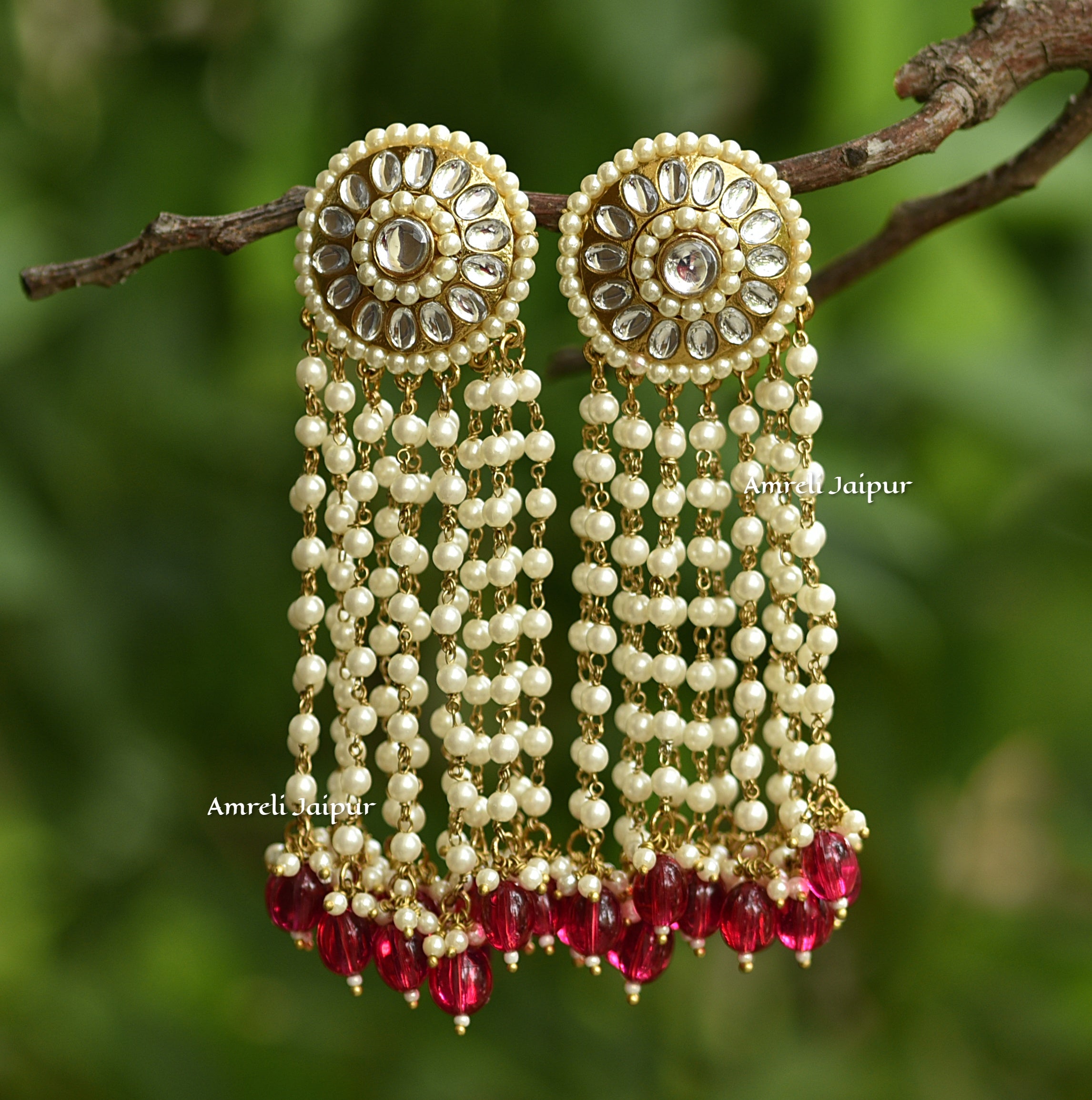 Keerat Long Pearl Earrings