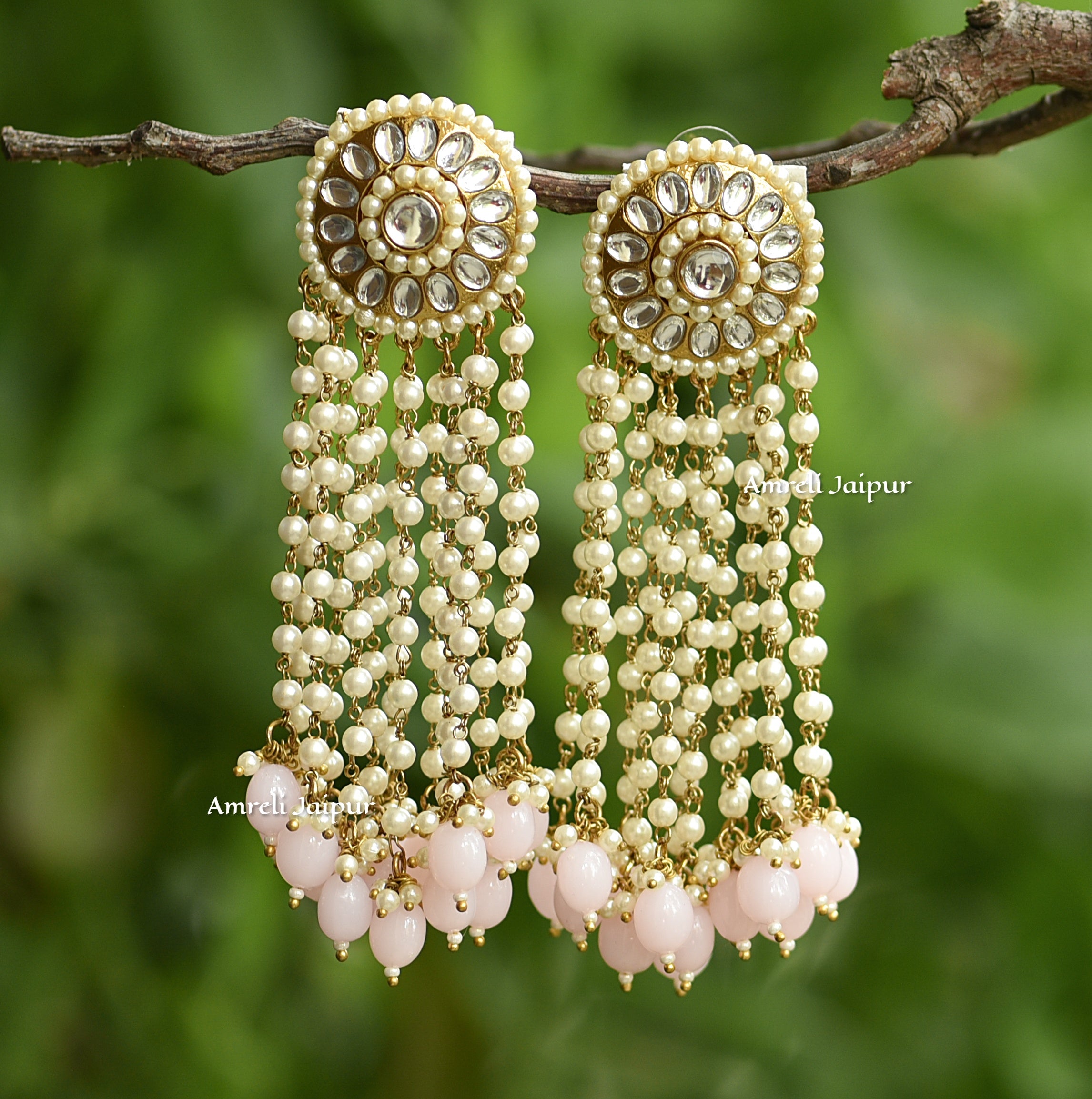 Keerat Long Pearl Earrings