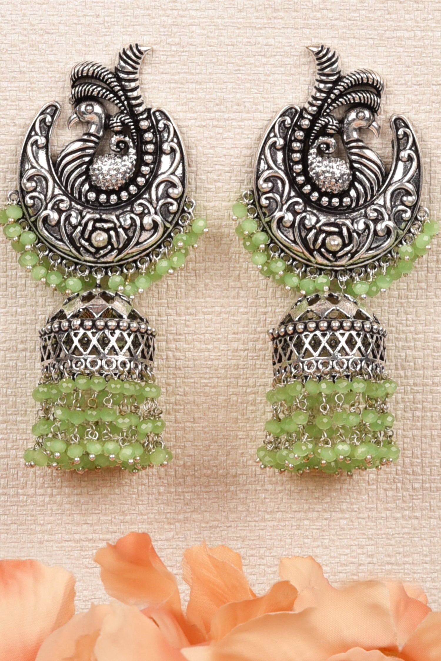 Freya Silver Jhumkas