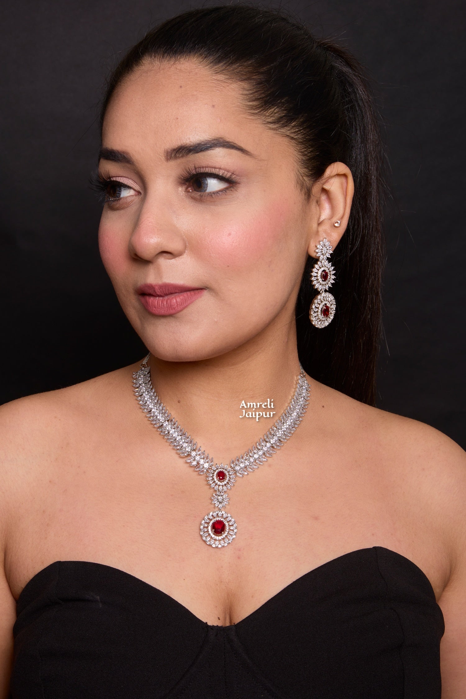 Yanina Ruby Diamond Necklace Set