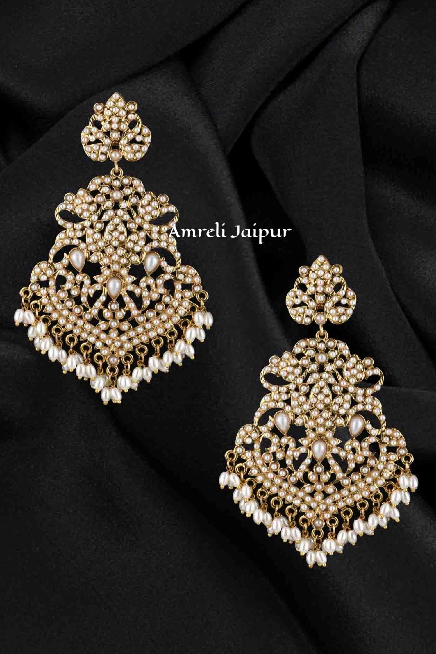 Driya Jadau Chandbali Earrings